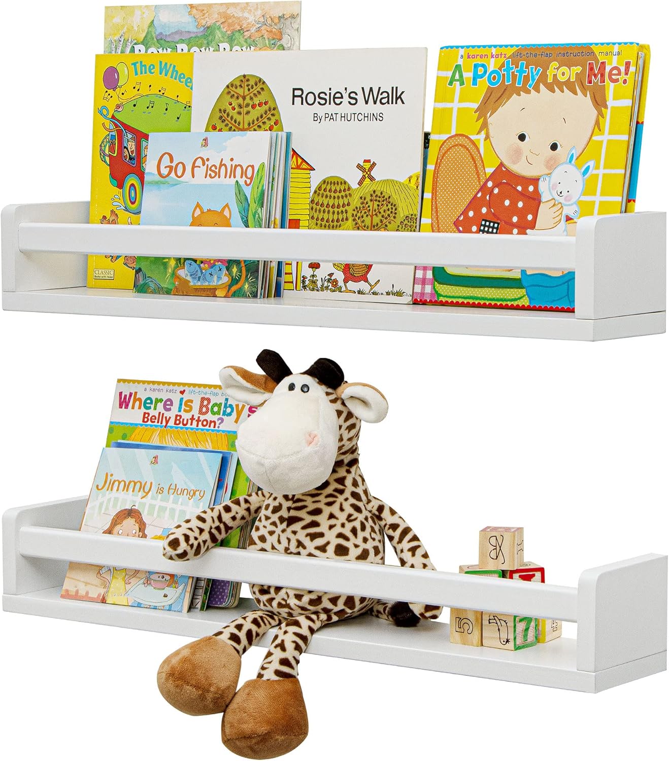 Fun Memories Nursery Book Shelves Rustic Natural Solid