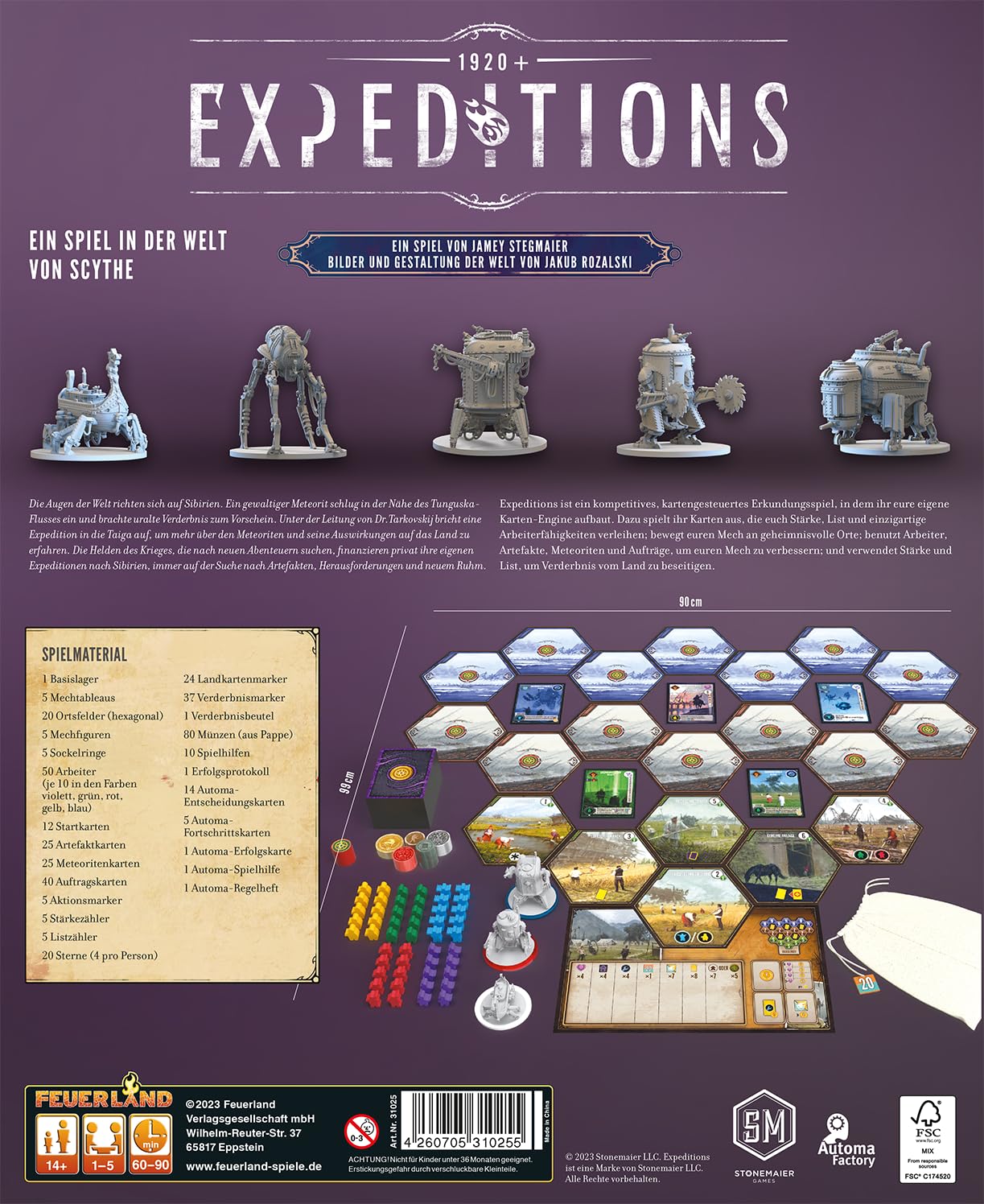 Feuerland Spiele 31025 Expeditions Brettspiel, Earthy Tones