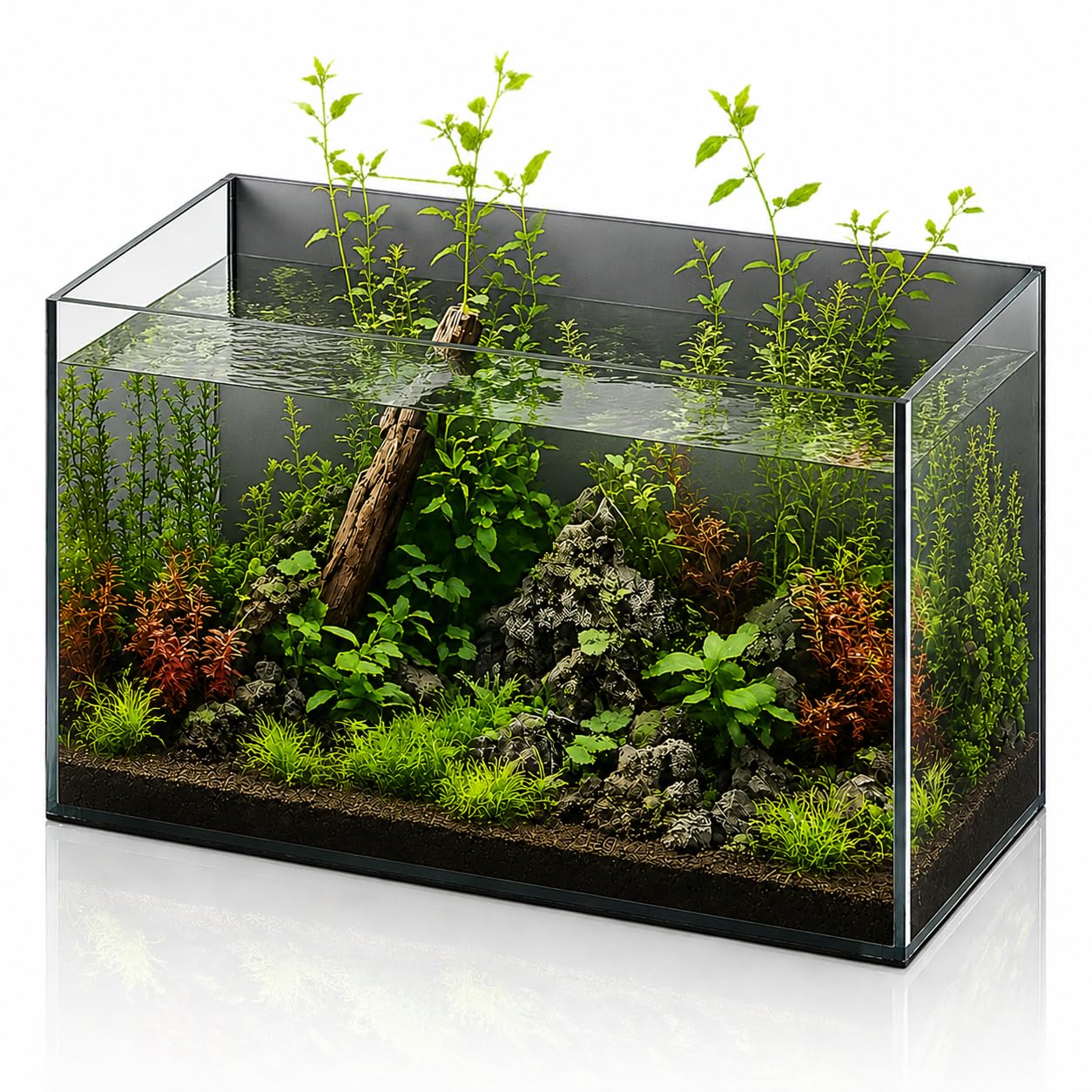 Wonderfactory 3 Gallon Glass Fish Tank Cube