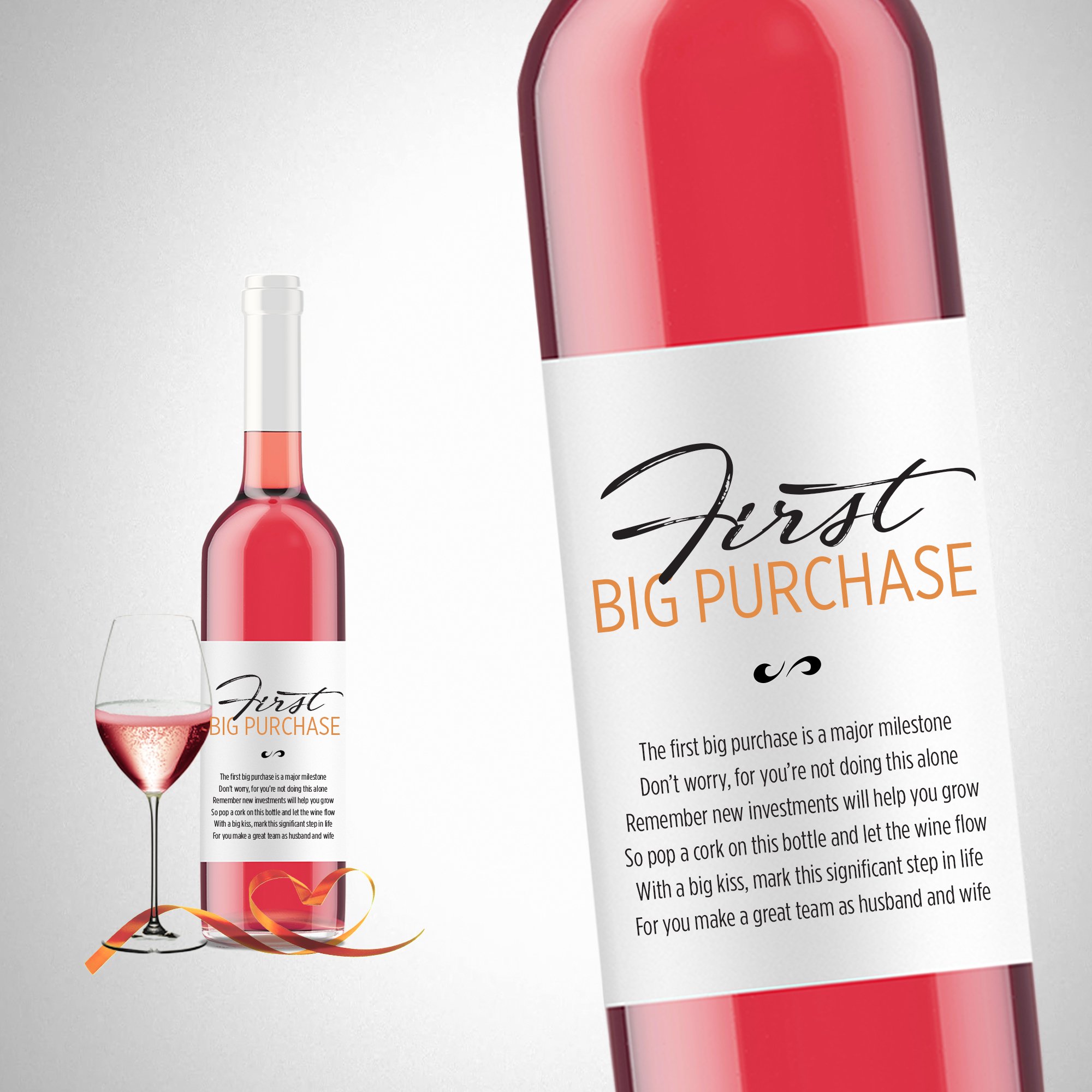 Wine Bottle Stickers FIRST Wine Bottle Labels for Wedding/Marriage