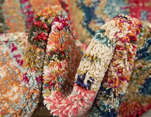 Miniatura 7 de Unique Loom Colección Monterey Tapete bohemio tribal de época con colores brillantes, Polipropileno, Multicolor