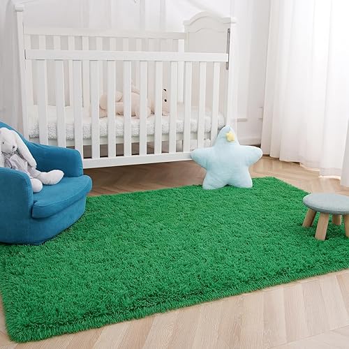 Miniatura 5 de Kimicole Alfombra de área para dormitorio, sala de estar, decoración del hogar, alfombra mullida mejorada de 5 x 8 pies para apartamento,