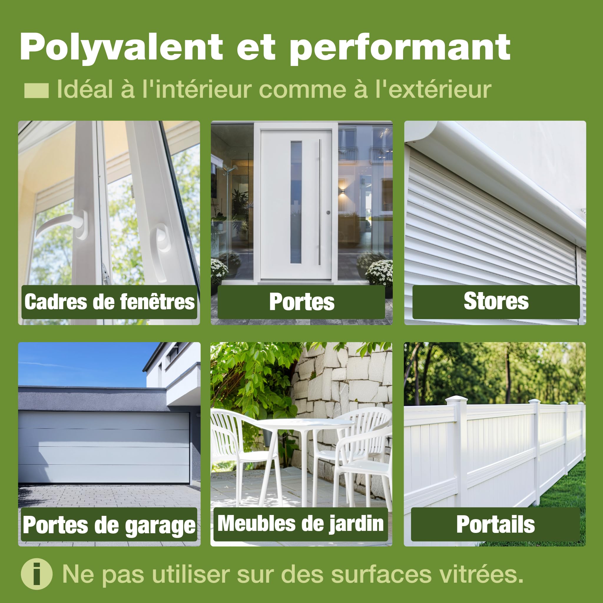 bio-chem Produit nettoyant renovateur plastique 2 x 500ml | Spray de nettoyage PVC, fenêtres, cadres de fenêtres, radiateurs, meubles de jardin