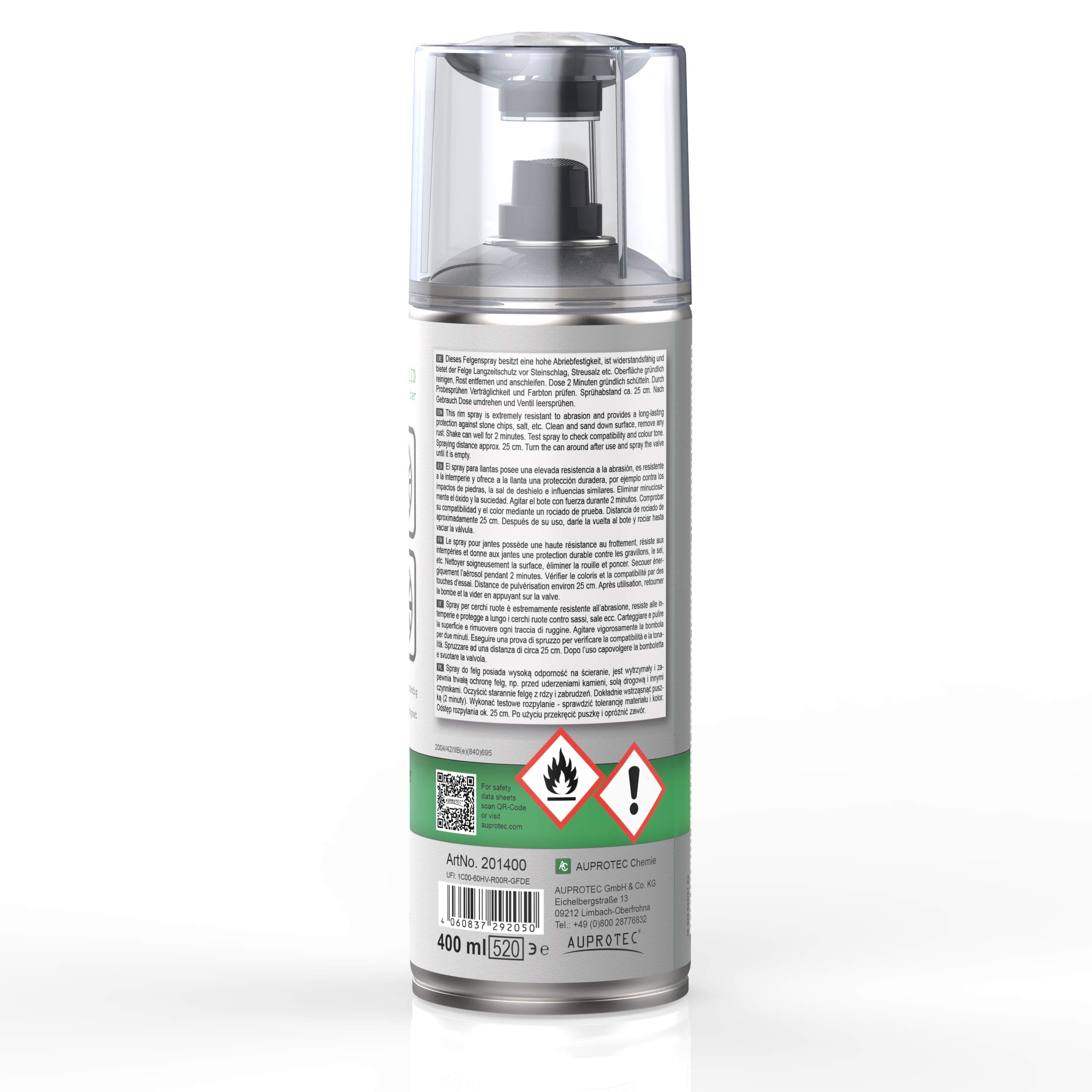 AUPRORIM Solid Llanta Spray Plata 400 ml, Pintura para Llantas