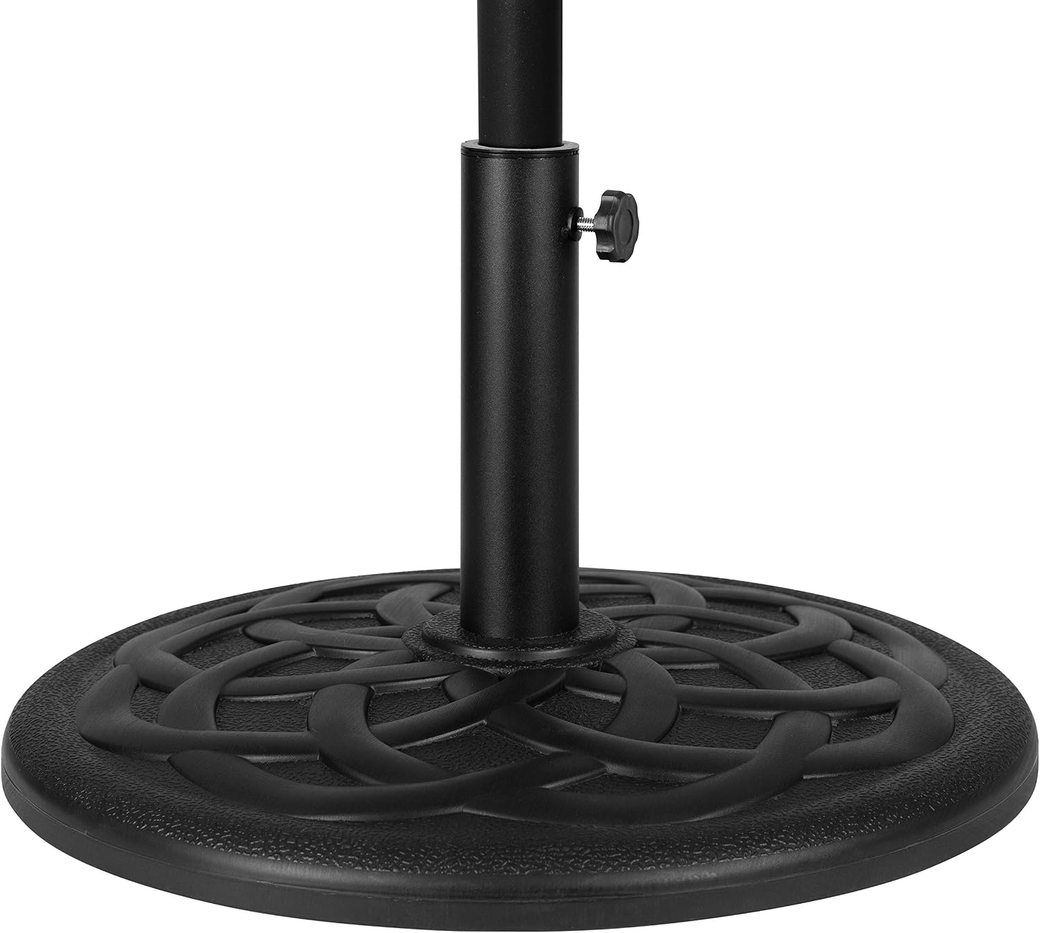 BizChair 9 FT Round Umbrella with Crank and Tilt Function and Standing Umbrella Base