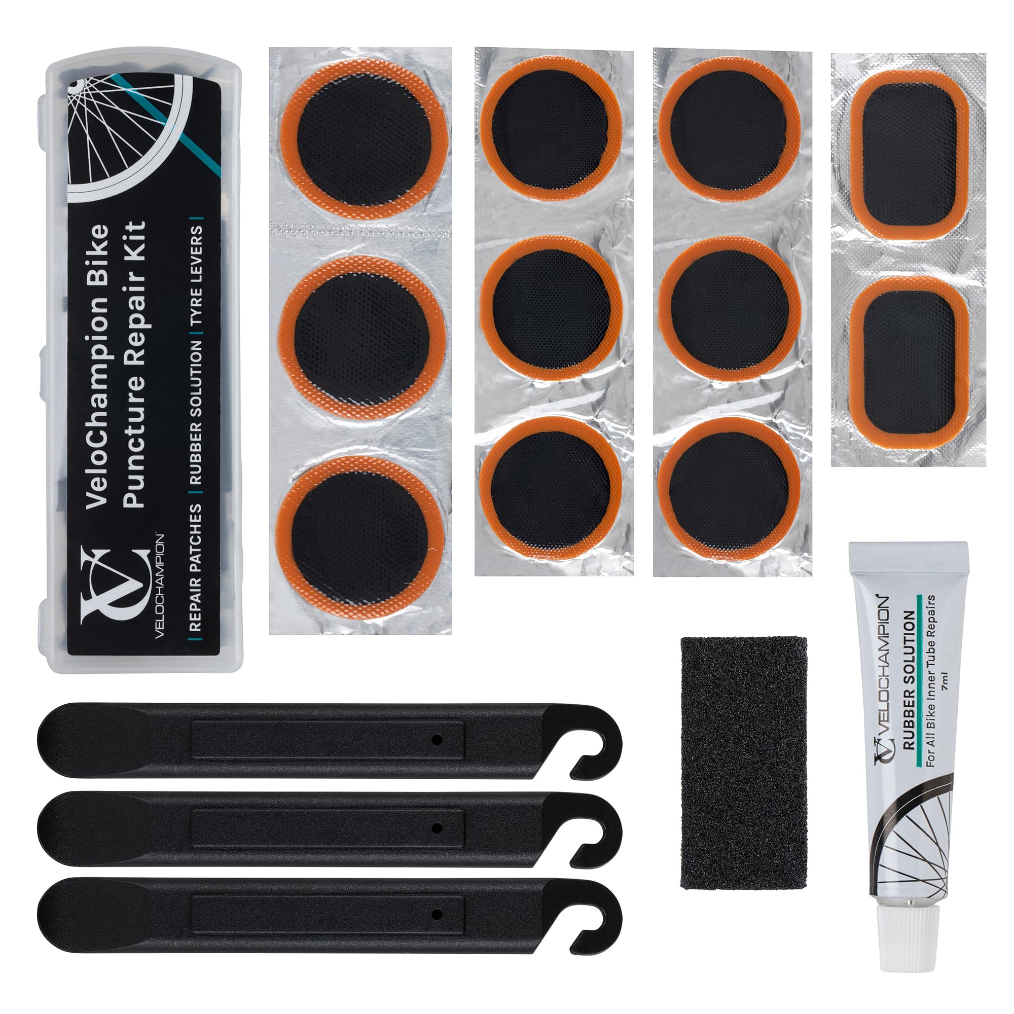 VeloChampion Kit Crevaison Vélo avec Colle de Vulcanisation