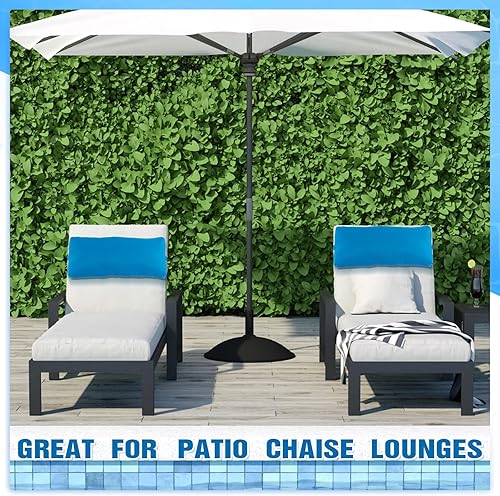 Miniatura 6 de 2 almohadas para reposacabezas para muebles de piscina, almohadas para silla de salón, almohadas de muebles de patio con banda elástica ajustable,