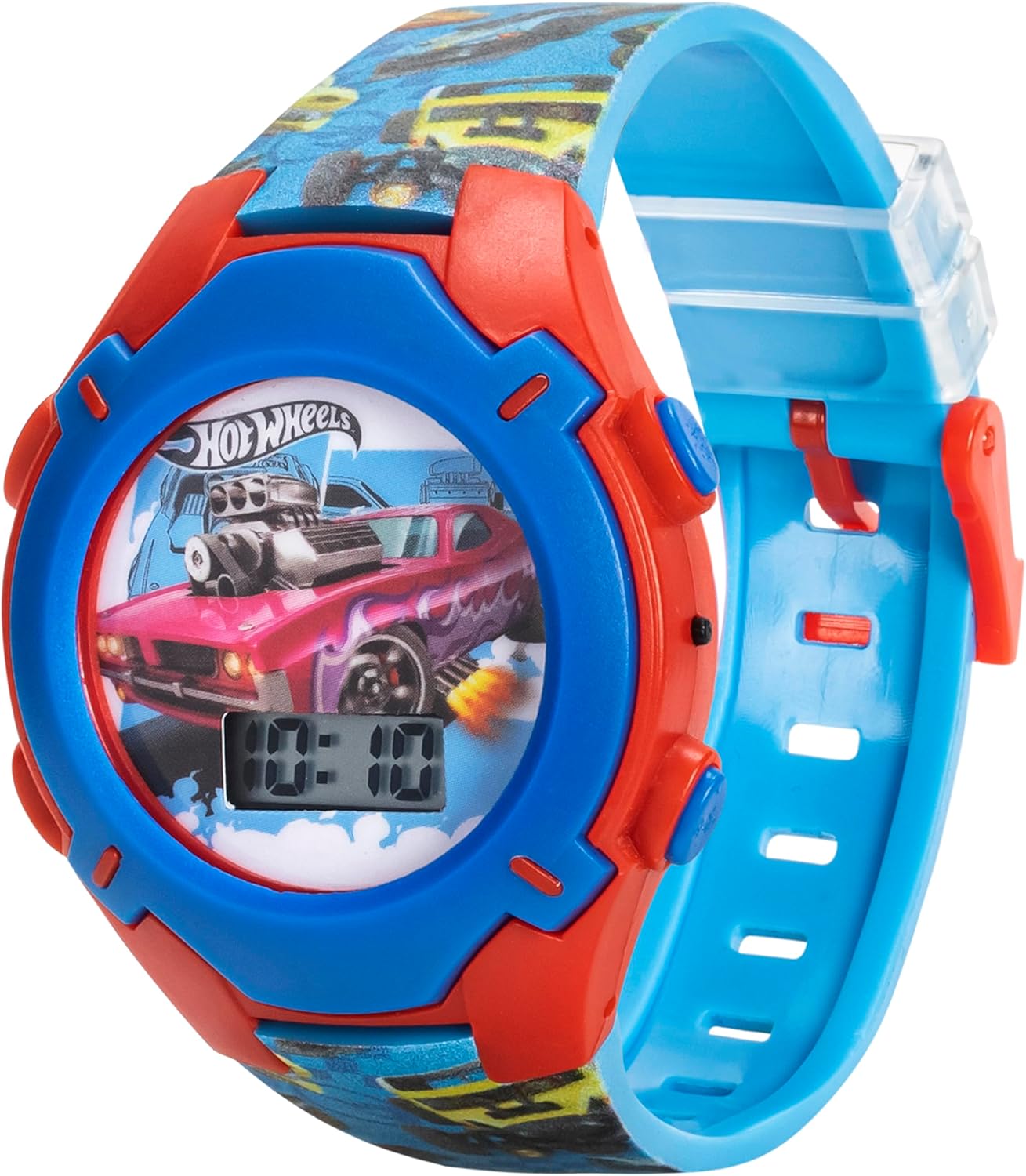 Hot Wheels Kids Watch – Rotating Dial Lights, LCD Display, Adjustable Comfortable Strap, Collectible Tin – Perfect for Boys and Girls - Image 7