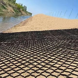 Gravel Stabilizer, HDPE Geo Grid Ground Gravel Grid,Polyethylene Geo Grid for Filled with Soil, Gravel, Concrete, Grass, Sand (Size : 6x6m(20x20ft))