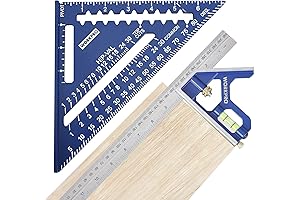 WORKPRO 7-Inch and 12-Inch Square Ruler Sets: Precision Tools for Carpentry and DIY