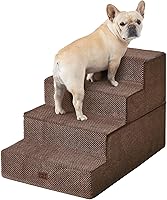 Vista 13 de EHEYCIGA Escaleras para perros pequeños de 16.5" de altura, escalones de 3 peldaños extra anchos para perros para sofá y silla, escalones