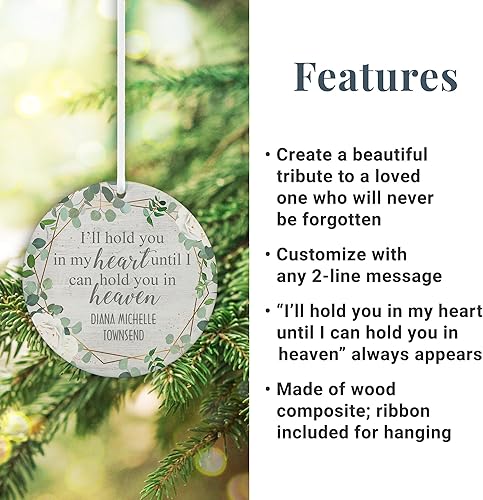 Miniatura 3 de Let's Make Memories Adorno de Navidad personalizado, conmemorativo, simpatía, redondo, adorno de recuerdo de Navidad 2024, te sostendrá en mi corazón