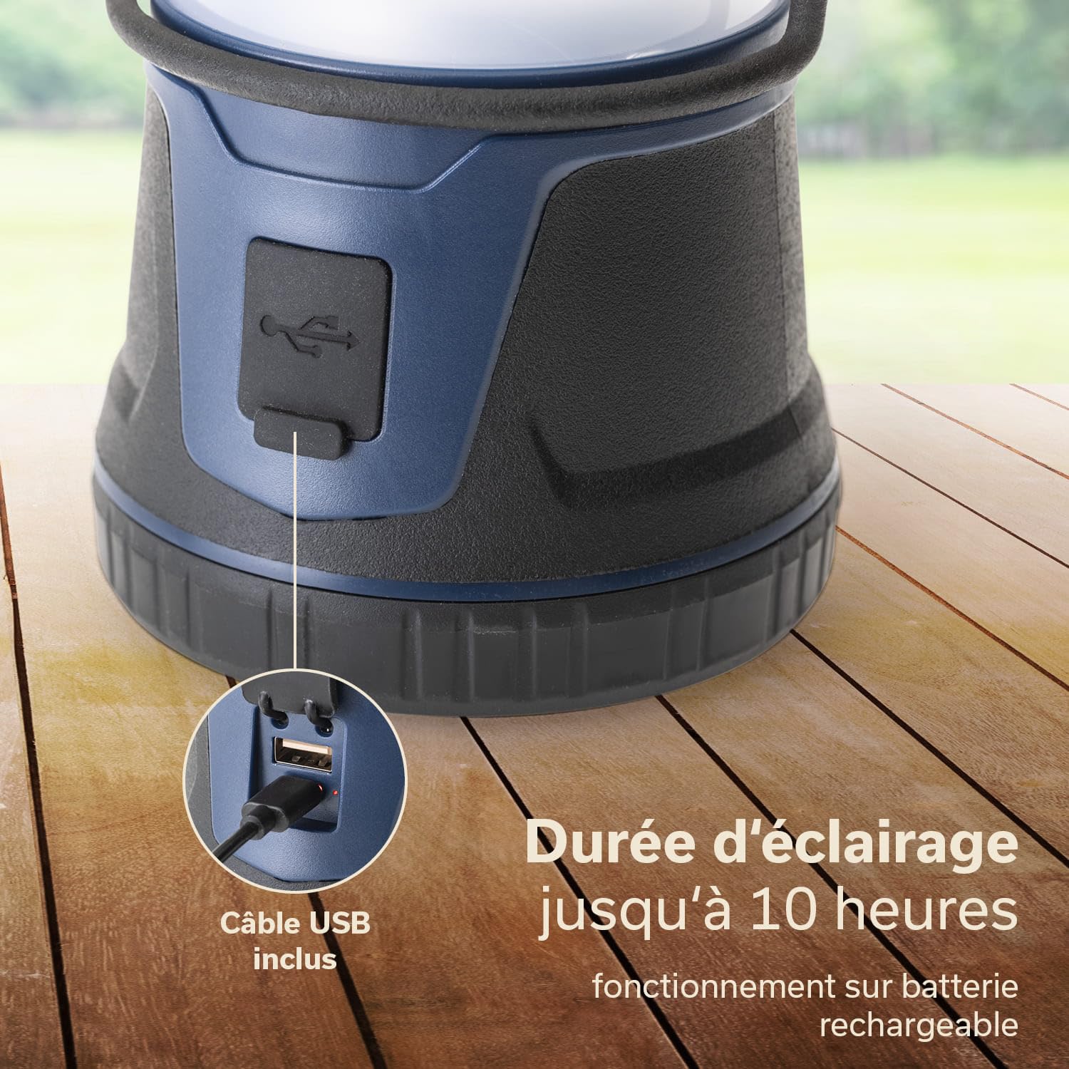Skandika Lampe de camping Talvik | Lampe LED, 1500 lumens, rechargeable, 4400 mAh, intensité variable, fonction powerbank | Lampe pour le camping, le plein air, la randonnée Lampe de secours