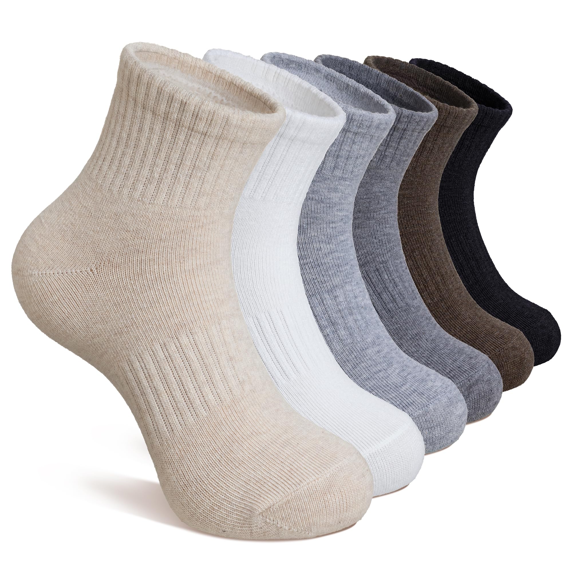 DoSmart Kids Ankle Athletic Socks Boys Girls Youth Teen Quarter Cotton Sports Running Mini Crew Sock 6 Pairs