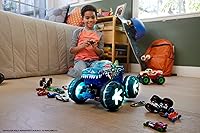 Vista 2 de Hot Wheels Monster Trucks 1:15 Scale Mega-Wrex Alive Battery-Powered RC Vehicle with Lights & Sounds