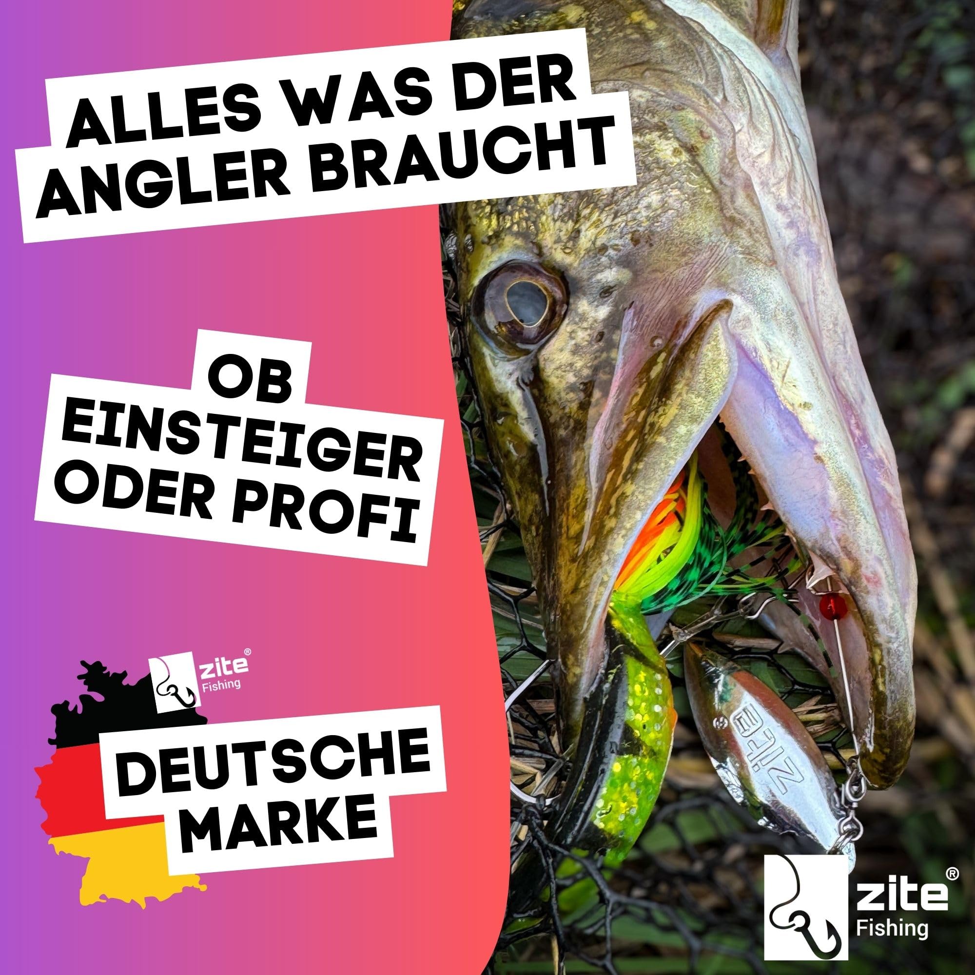 Zite Fishing Wundertüte Raubfisch XL | Geschenke für Angler - Raubfisch Überraschungsbox mit Angelzubehör, Kleinteilen & Ködern - Angel Sachen, Angel Geschenk, Angel-Mystery-Box, Geschenk Angler