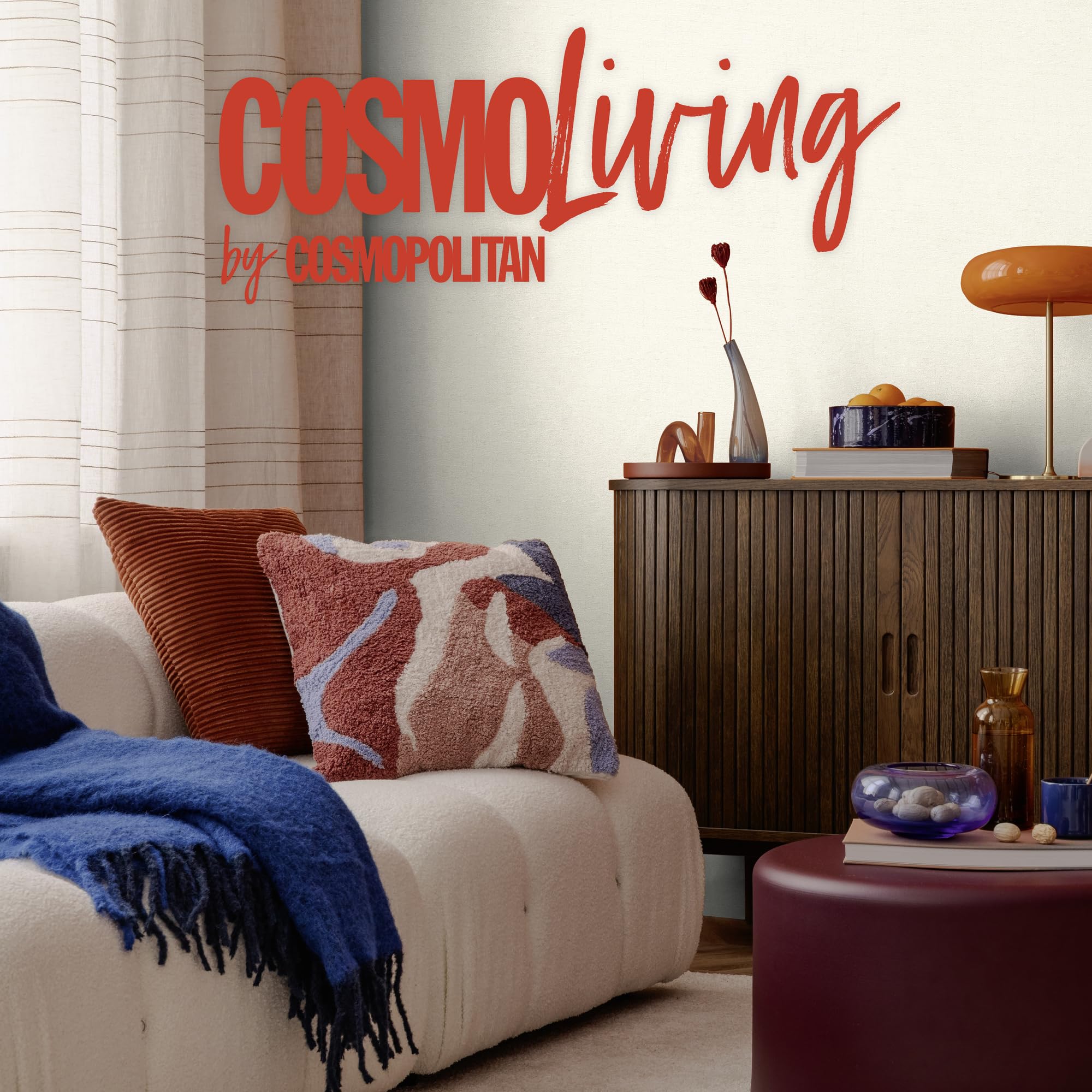 Livingwalls carta da parati TNT con struttura tessile in bianco, beige – carta da parati a tinta unita 10,05 m x 0,53 m design di COSMOPOLITAN – 790661
