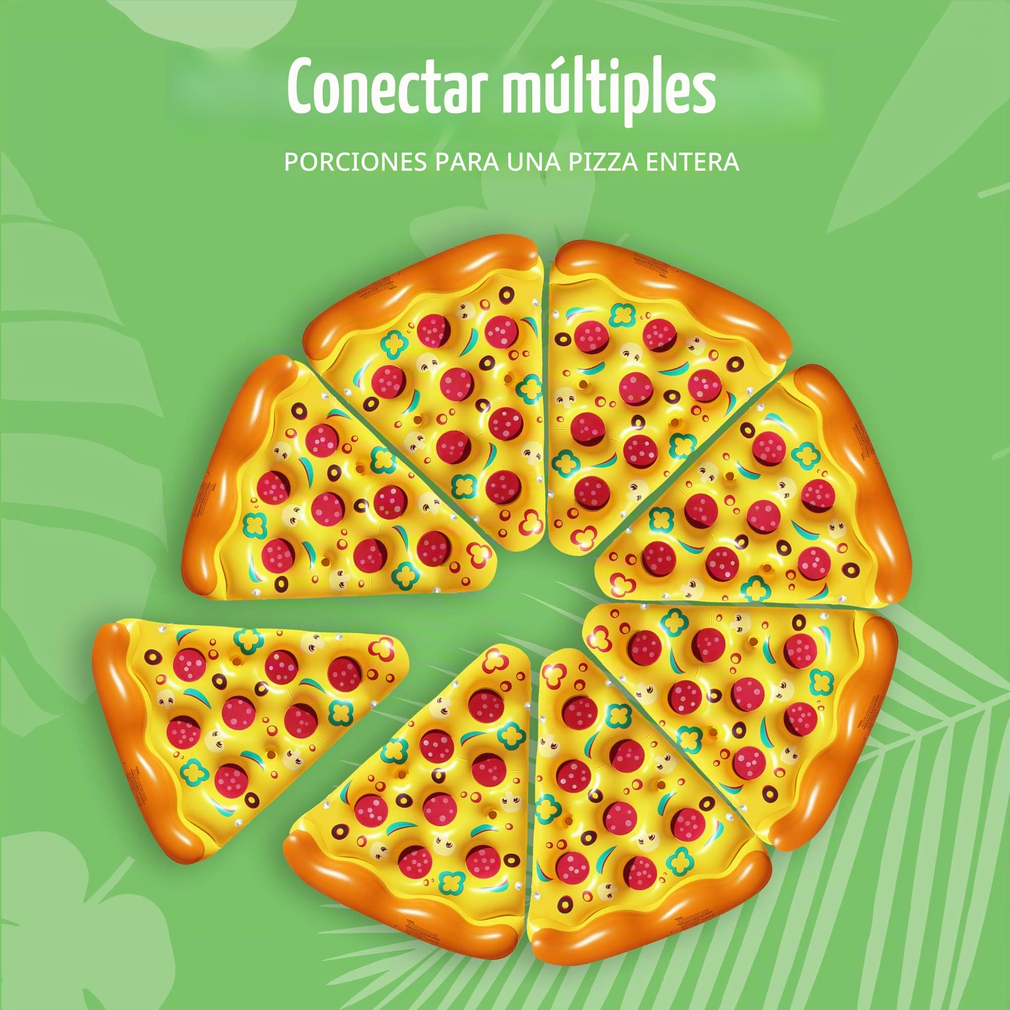 JOYIN Flotador Gigante Inflable en Forma de porción de Pizza, 1,8 x 1,5 m, Inflable para Piscina, Flotante de Verano (1 Unidad), Tumbona Flotante con portavasos, Juguete para Fiestas en la Piscina