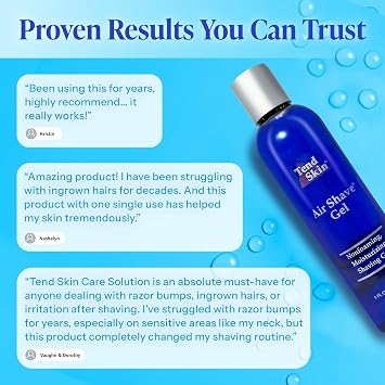 Tend Skin Air Shave Gel Advanced Hydrating & Moisturizing Formula, 8 Oz | Provides Silky Smooth Skin & Seamless Hair Removal