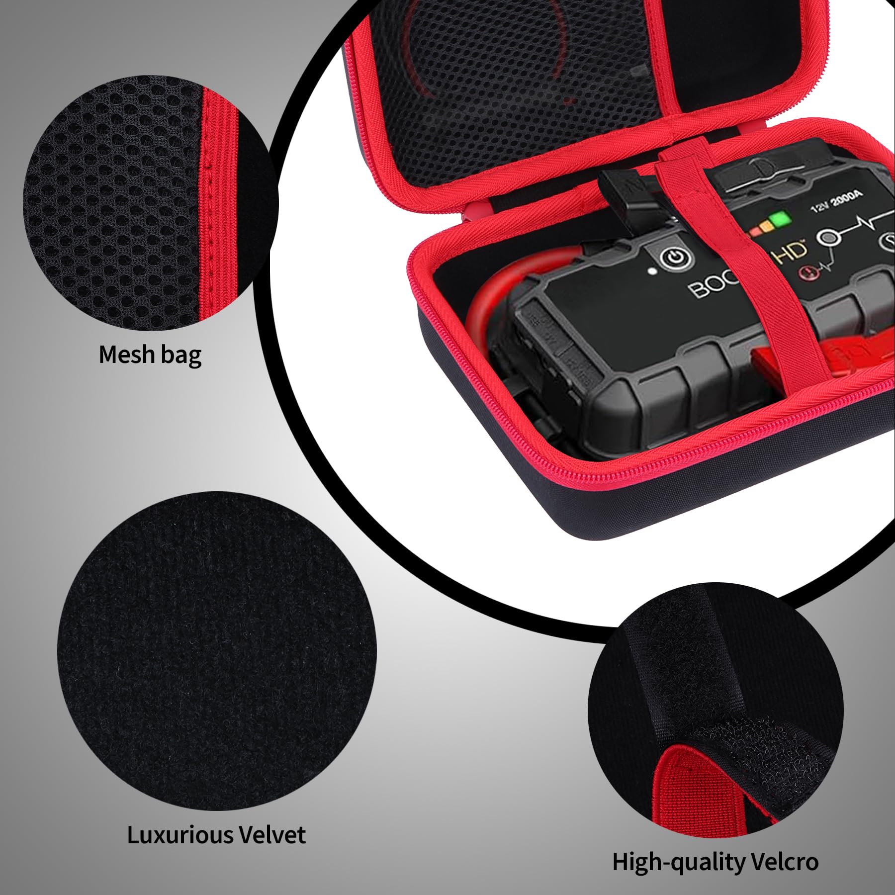 Twarde etui ochronne kompatybilne z Boost X GBX55 UltraSafe Przenośny StartBooster