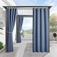 Vista 60 de RYB HOME - Cortinas opacas extraanchas para exteriores, impermeables, resisten el viento, 100 pulgadas de ancho x 84 pulgadas de largo, 1 panel