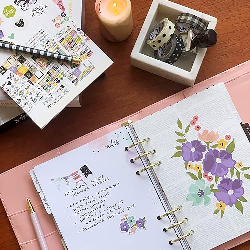 Miniatura 7 de Pukka Pad, Carpe Diem, trabajo, objetivo, planificador con insertos semanales, mensuales, sin fecha, A5 8 x 9.5 x 1.6 pulgadas, rubor