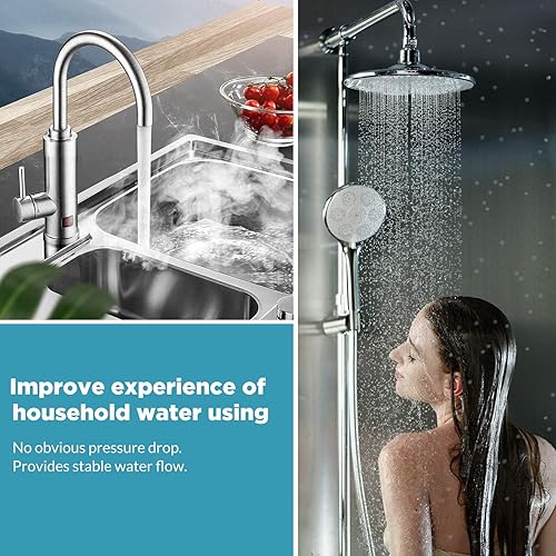 Miniatura 8 de Membrane Solutions Filtro de agua plisado de 5 micrones para el hogar, cartucho de repuesto de sedimentos resistente de 10 x 4.5 pulgadas,