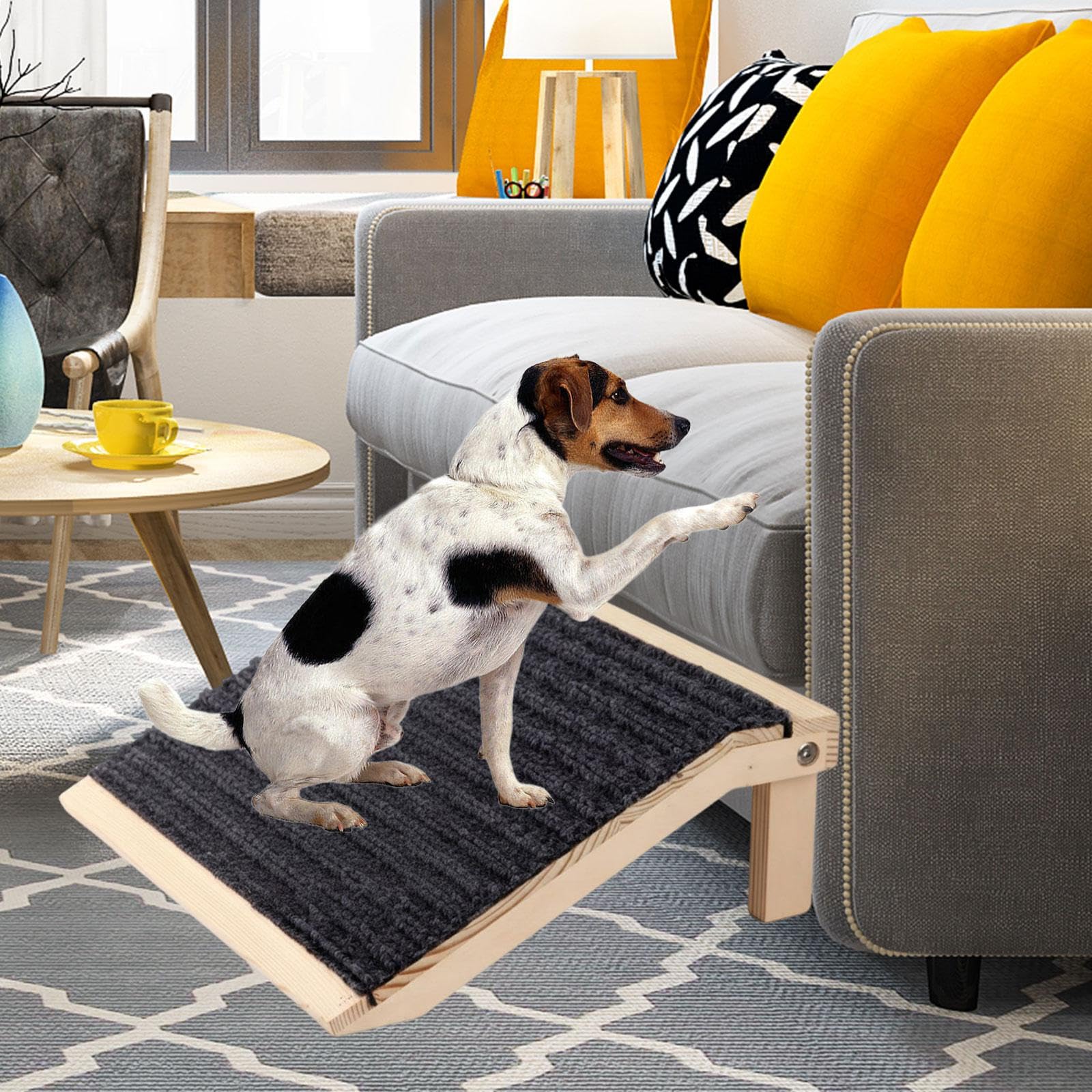 木製ペット用3段スロープ Amazon | STARTIST 犬用階段スロープ 木製ペット用スロープ 三角形