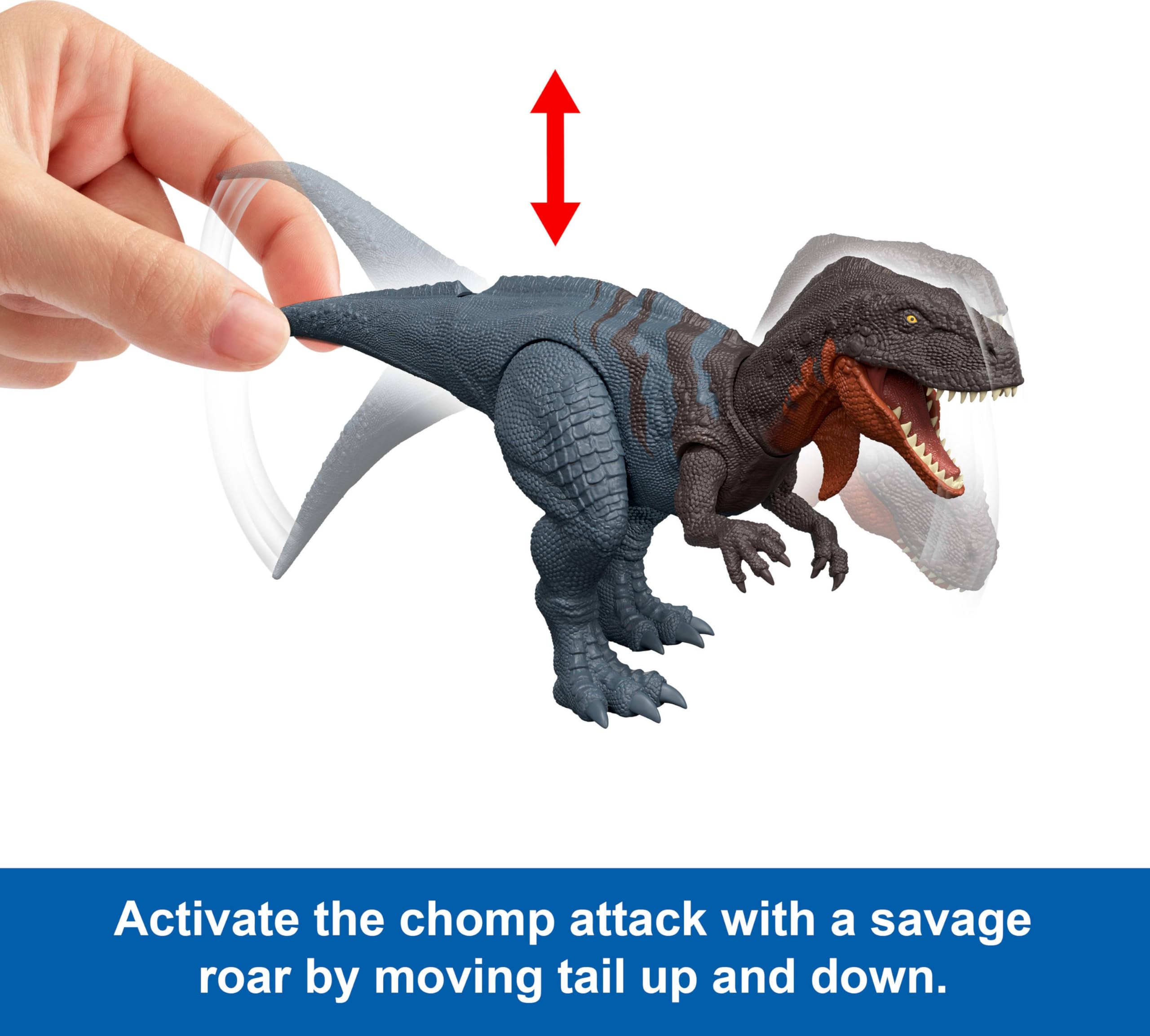 Jurassic World Rebirth Abelisaurus Dinosaur Toy - Wild Roar! -3 Jurassic World Rebirth Abelisaurus Dinosaur Toy - Wild Roar! -3