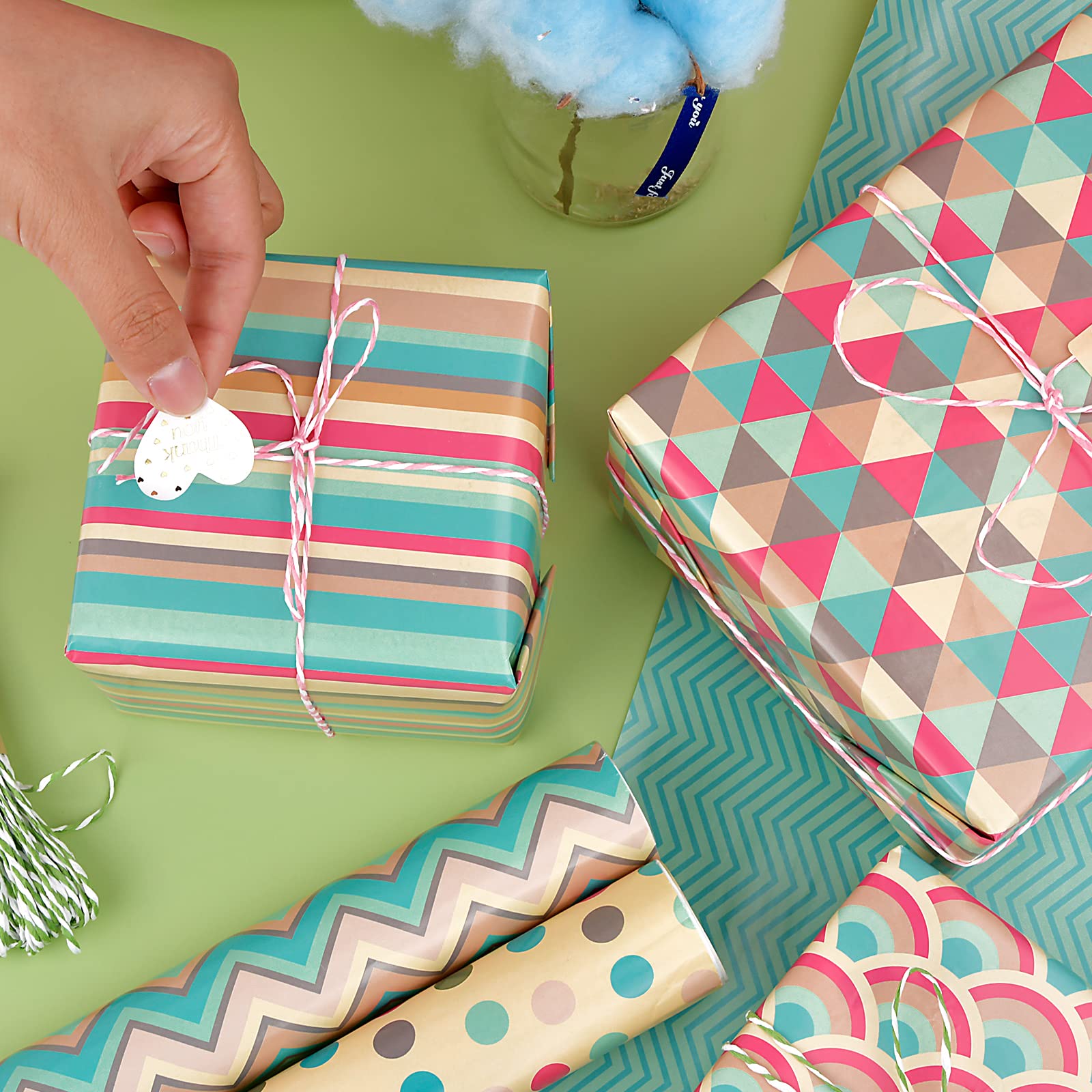 Juego De Hojas De Papel Para Envolver Cumpleaños