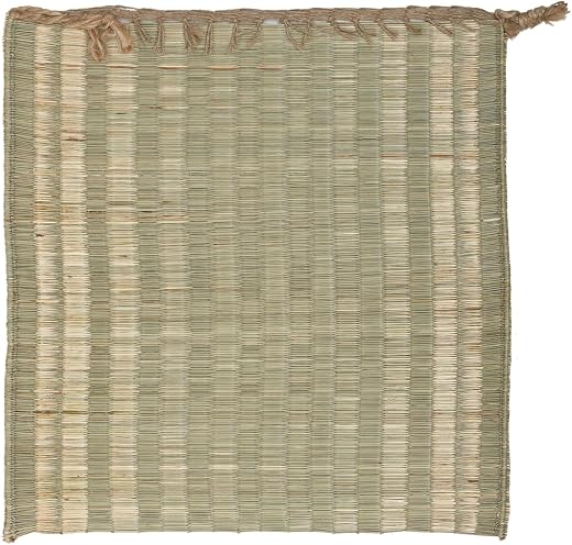 ORRIC Handmade Kusha Grass Meditation Mat, 20x20 Inch, Double-Layer, Natural Material, for Yoga, Puja, Floor Sitting (Pack...