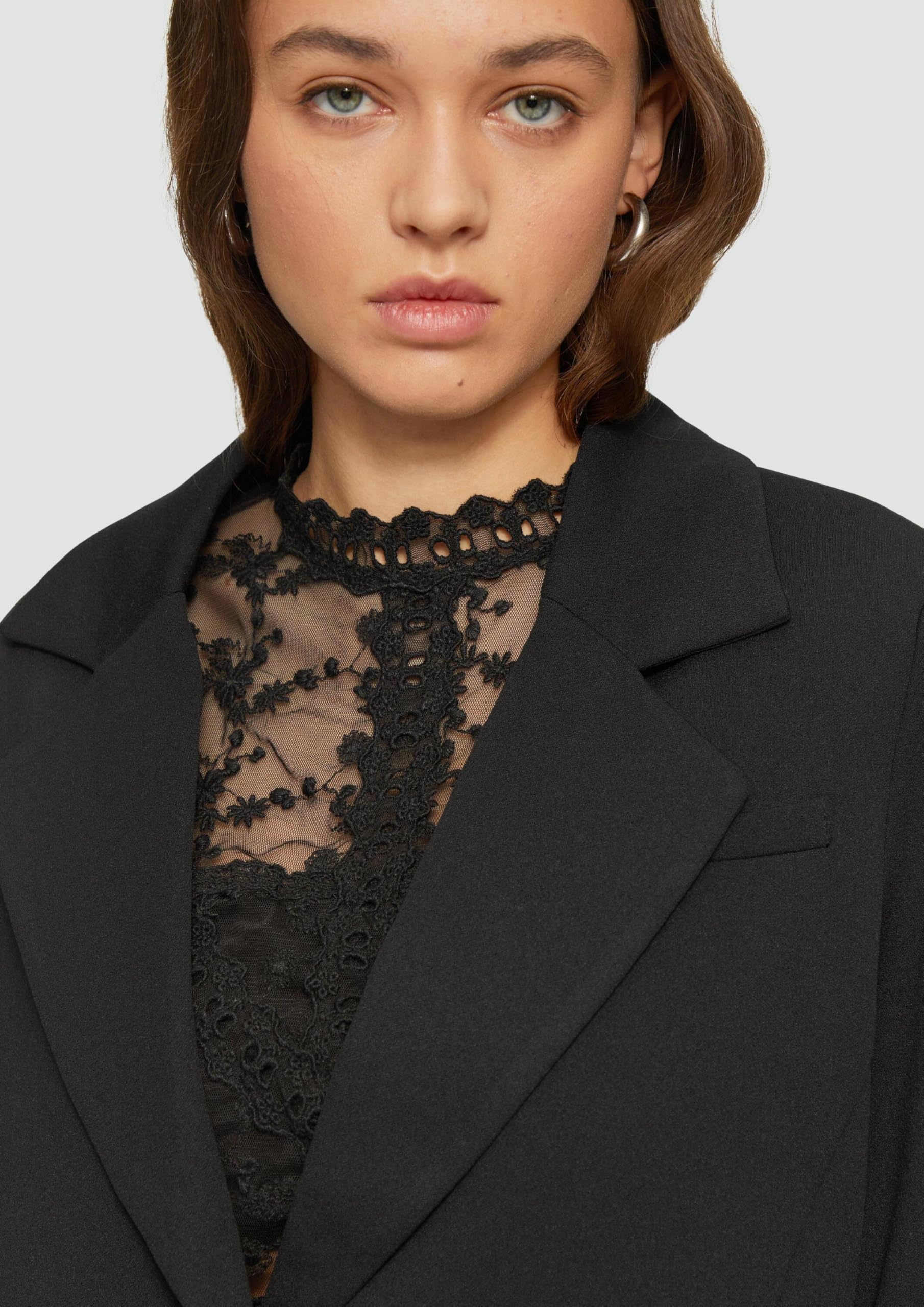 QS Blazer mit Reverskragen und Pattentaschen