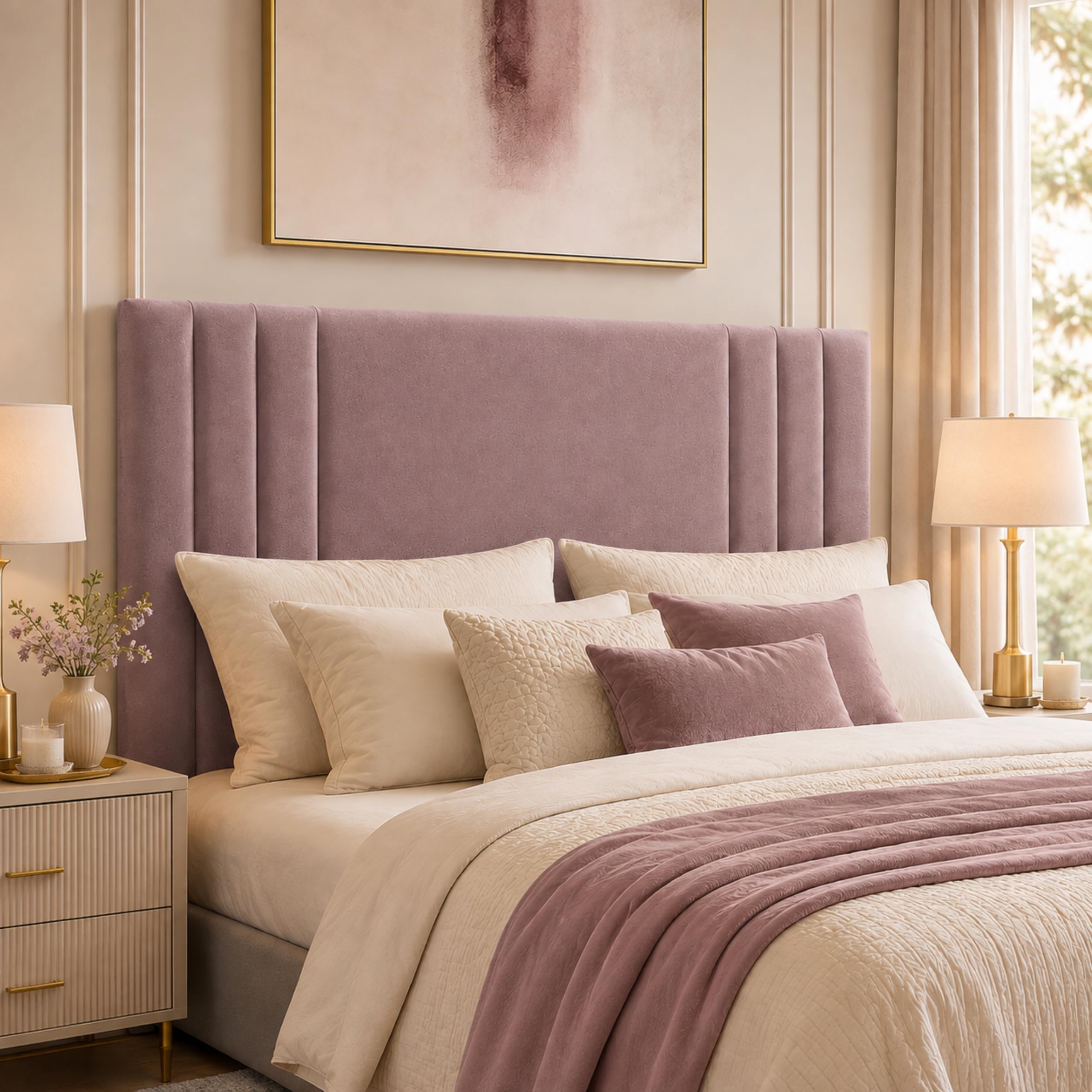 Headboards for Beds - 24” Divan Bed Headboard - Rio Plush Fabric Headboard