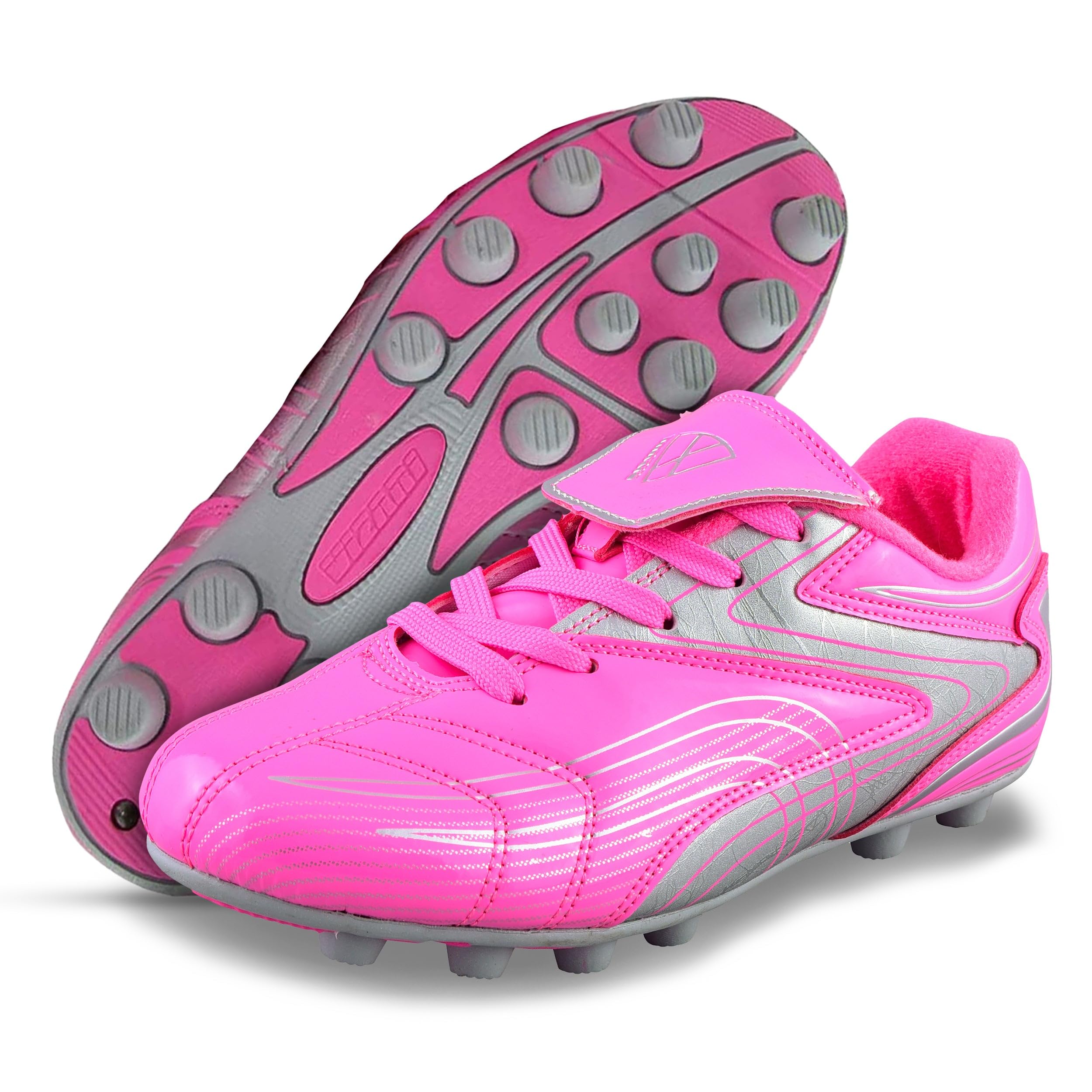 Crampons De Foot Vizari Pour Fille, Taille 9C, Rose, à Lacets, Neufs En Boîte