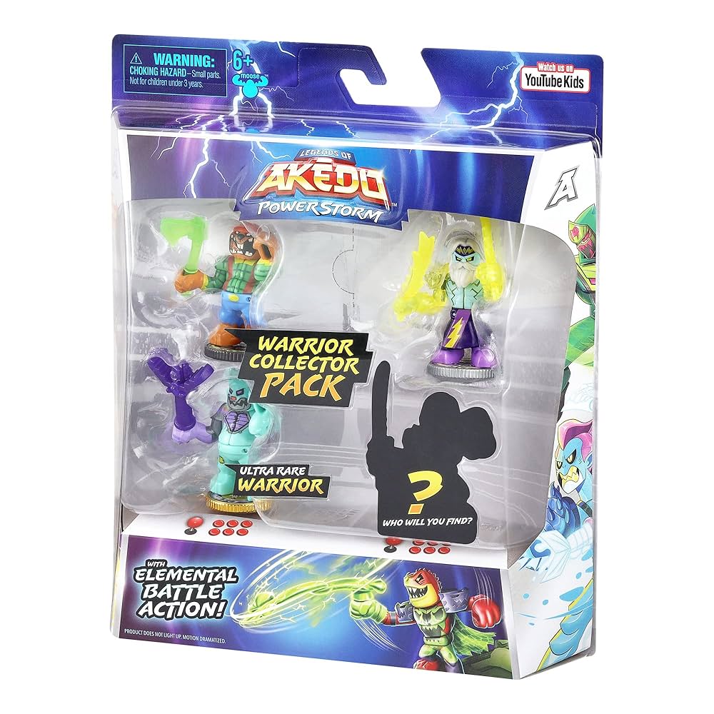 AKEDO power storm 6体セット ミステリーシングルボックス Legends of Akedo Powerstorm Warrior Collector Pack 4 Mini