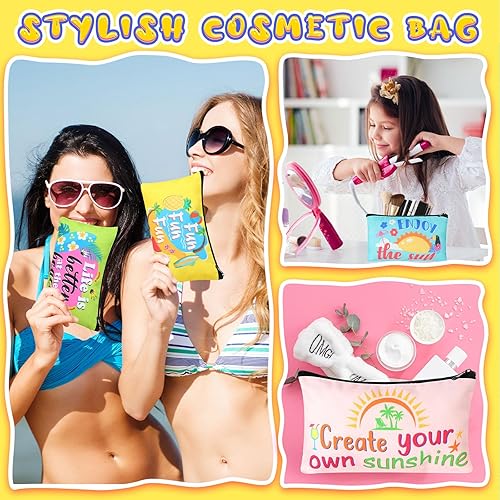 Miniatura 6 de 24 bolsas de maquillaje para el día de San Valentín, bolsas de cosméticos de lona a granel, organizador de labios y corazón, bolsa de cosméticos,