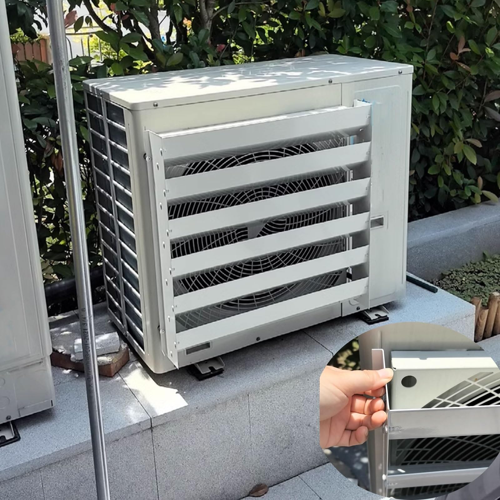 Amazon.co.jp: エアコン室外機風ガイドカバー放熱直撃防止風