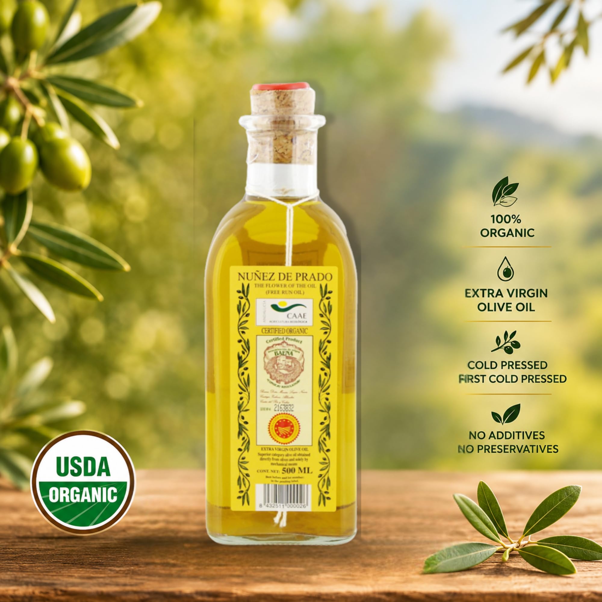 Nunez de prado Bio-oliwa z oliwek Extra Vergine 16,9 oz
