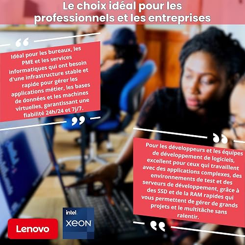 Lenovo ThinkSystem ST50 Serveur - Intel Xeon E-2224G CPU, 16 Go ECC RAM, SSD 2 × 1 to, Win Server 2025 Standard (Reconditionné) - 4