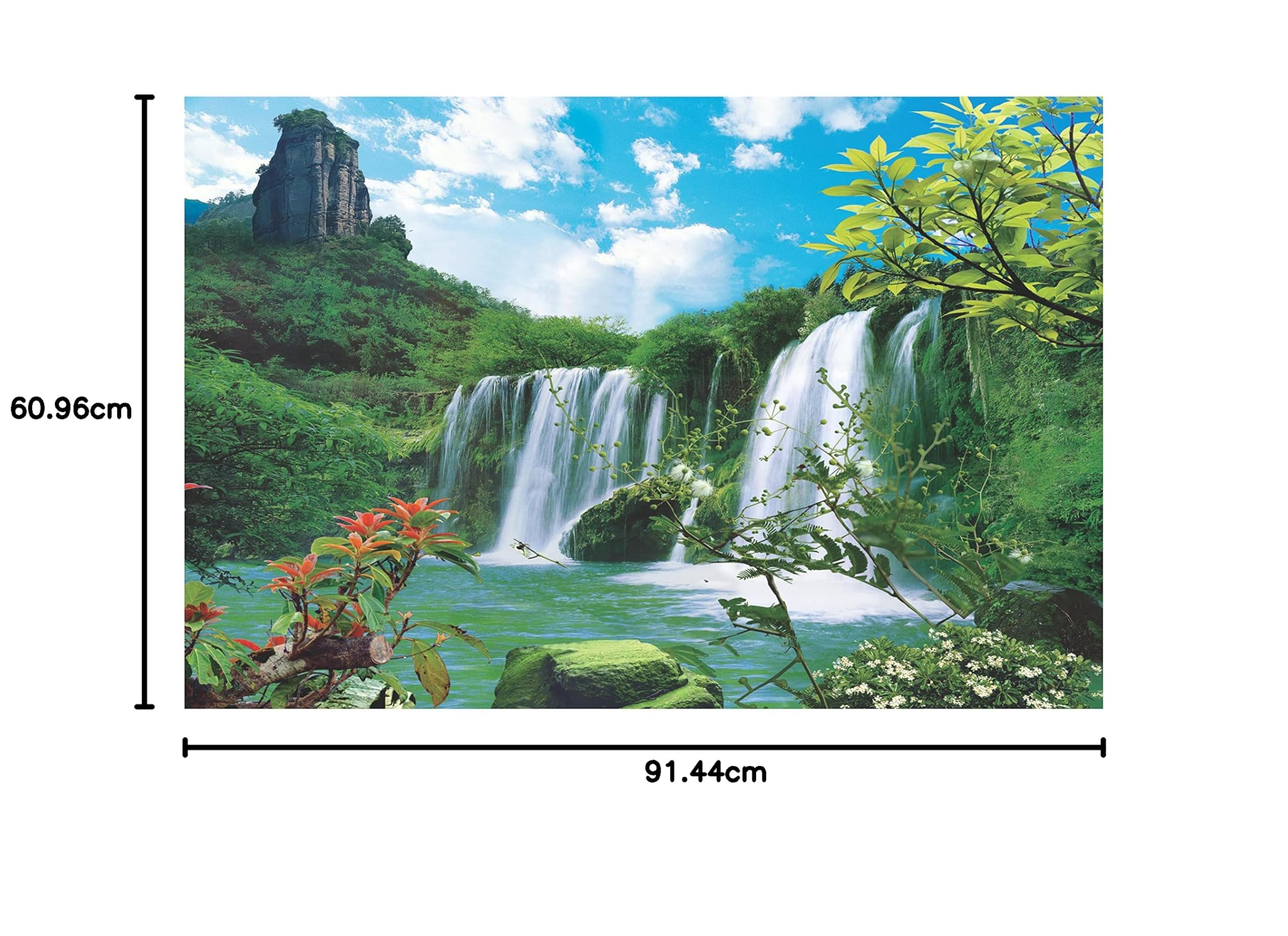 Beautiful Waterfall Seen HD High Resolution Wall Paper (24 Inch X