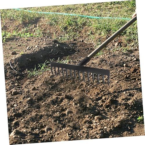 Miniatura 8 de YarNOW - Rastrillo de jardín con 14 dientes de acero al carbono, para manualidades, para jardín, granja, jardín, estilo aleatorio.