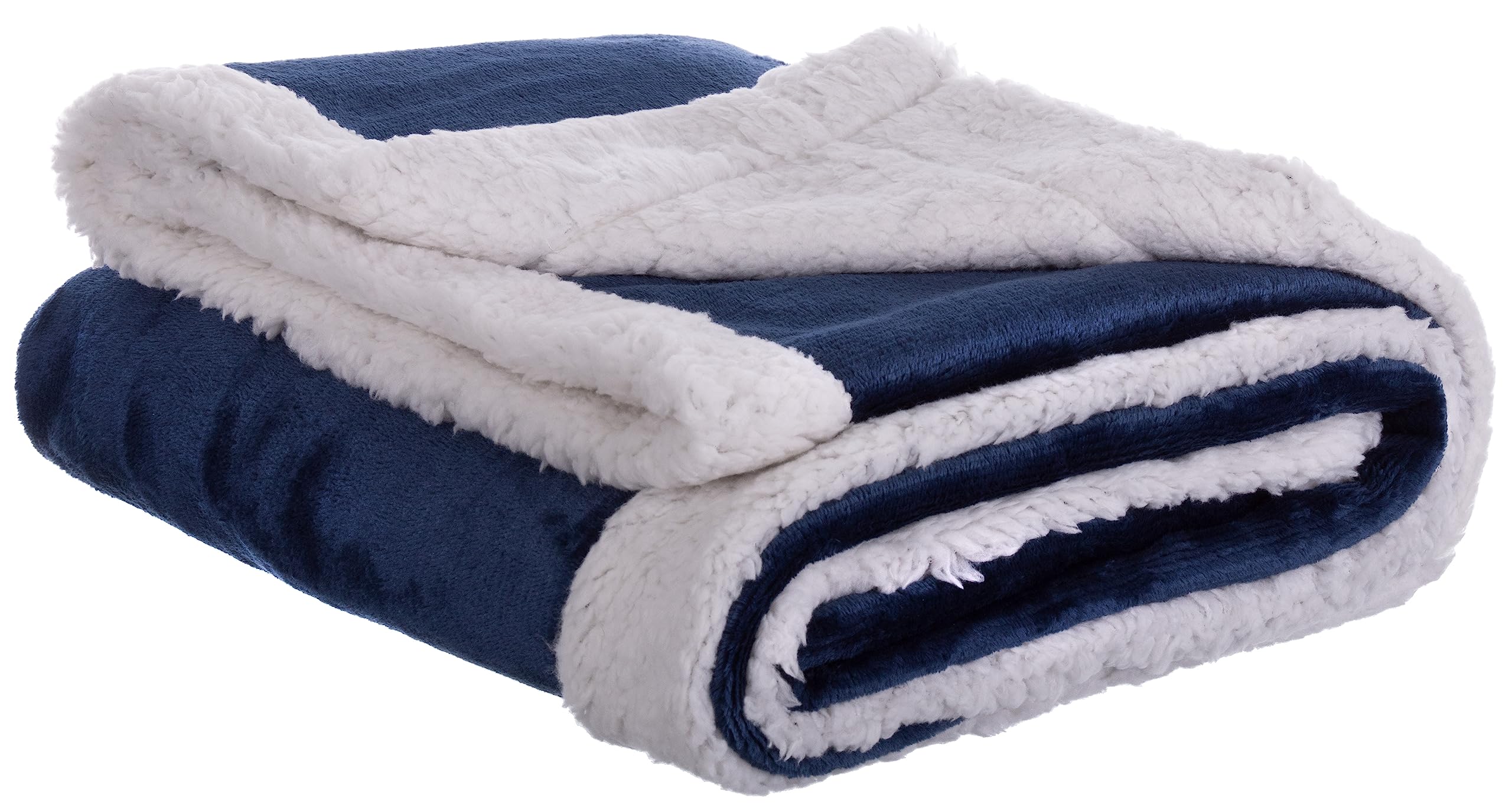 Plaid de canapé flanelle bleu marine Brandsseller contre le froid hivernal au salon
