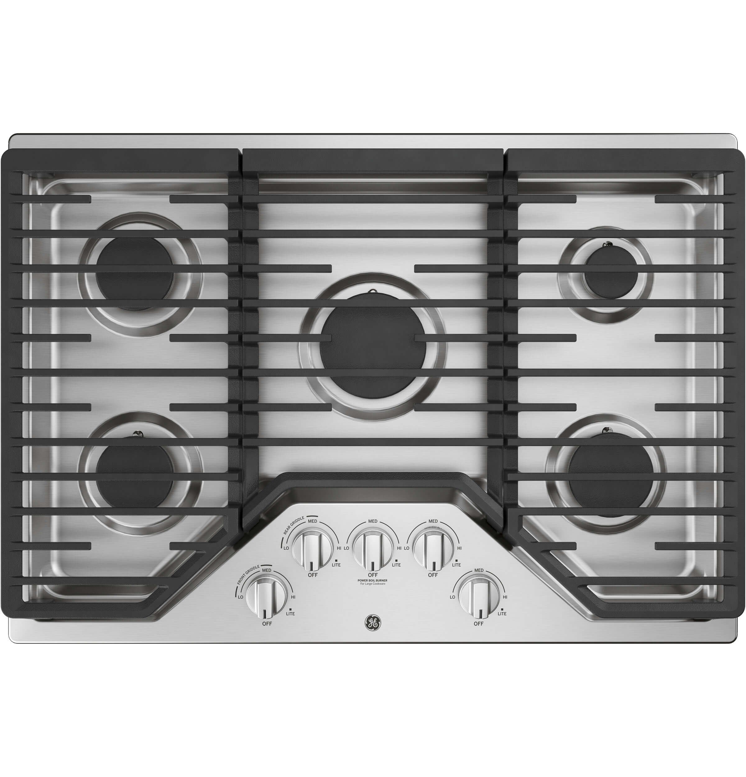 30 Inch Gas Cooktop with Power Boil, Simmer Burner, Continuous Grates, 5 Sealed Burners and ADA Compliant