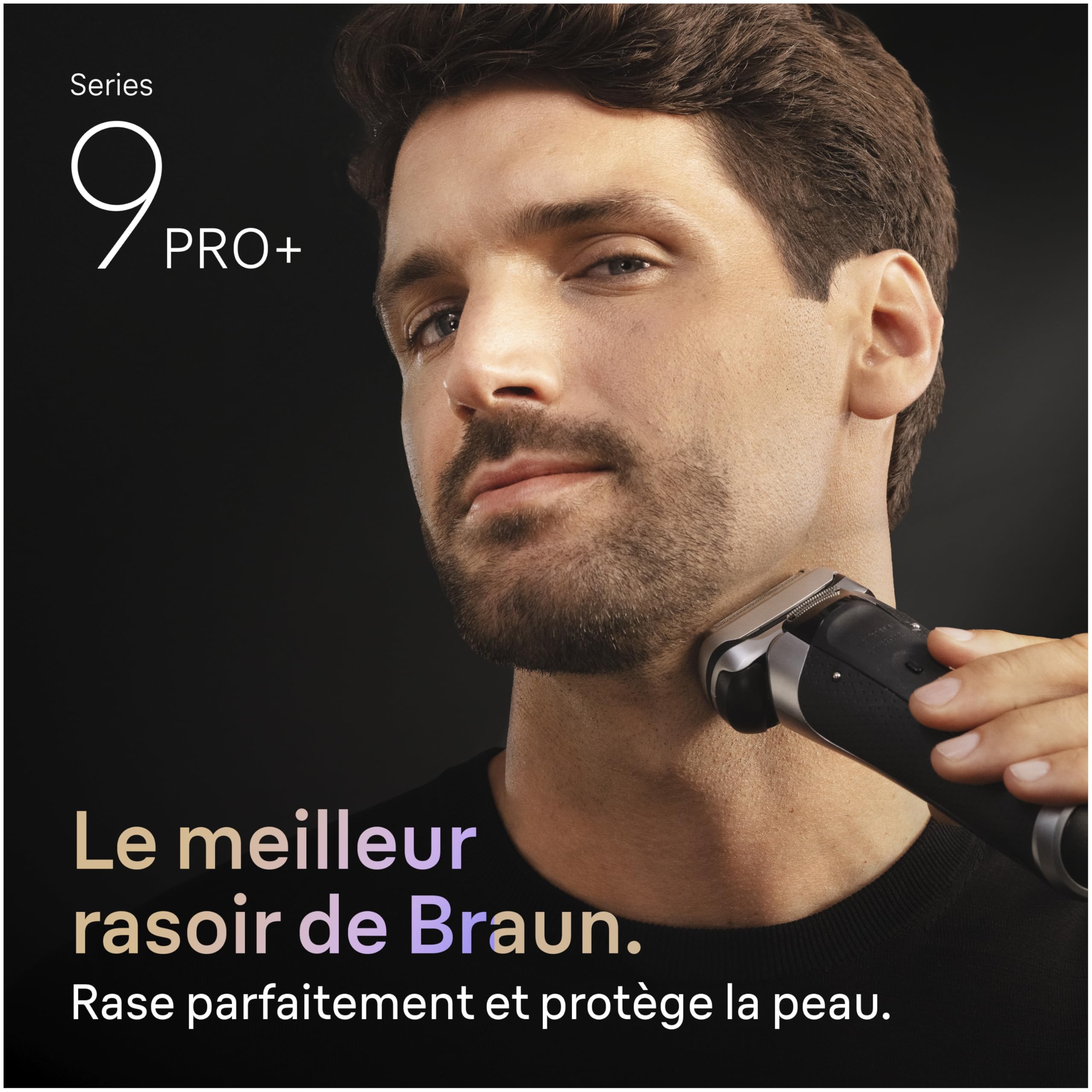 Braun Tête De Rasoir Electrique Homme Series 9 PRO + 96M Noire, ORIGINALE, Remplacement De La Grille Pour Un Rasage De Près, Lames Ultra Fines, Elément De Rechange OFFICIEL