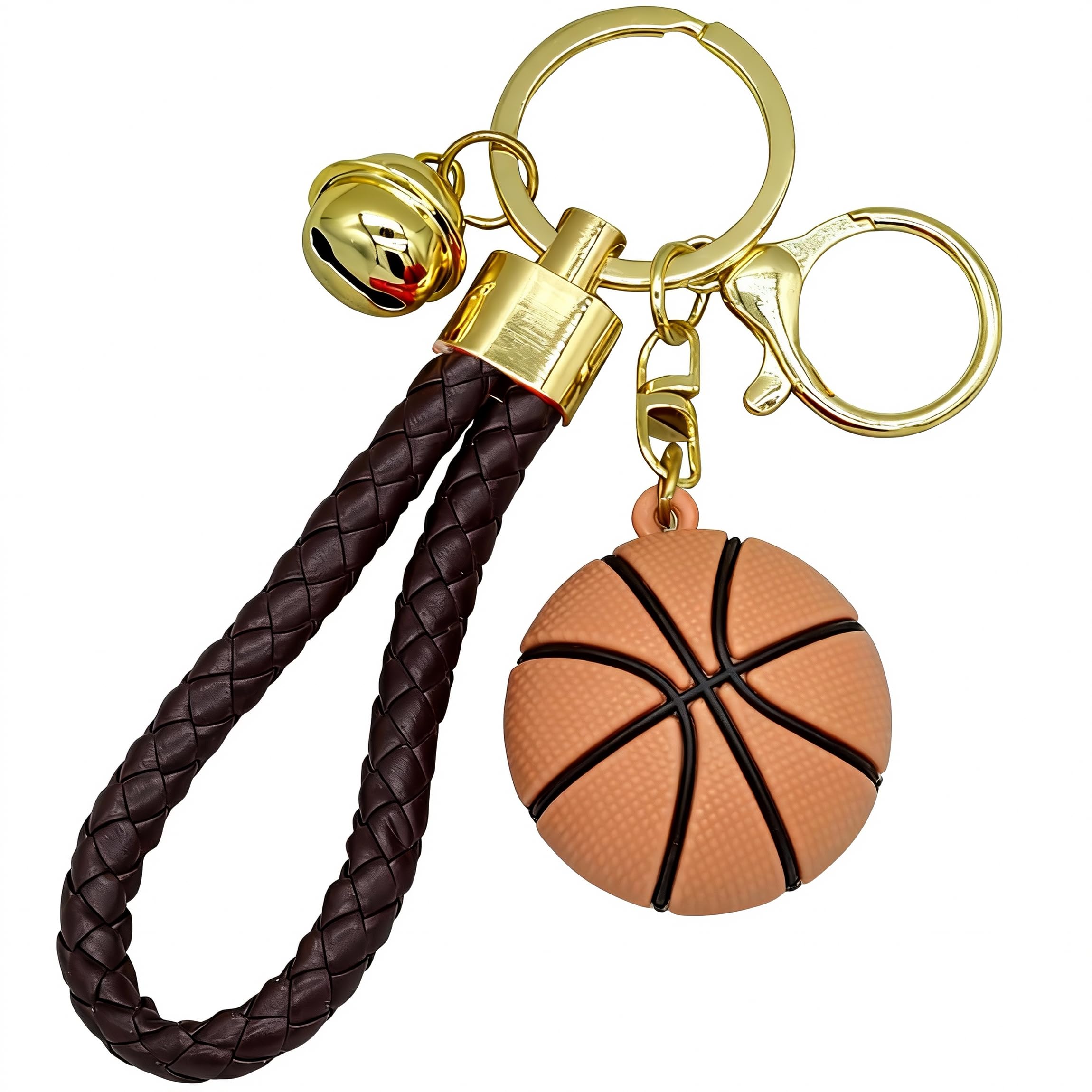 Moydolo Basketball Keychain Pendant Novelty Sports Ball Fans Key Chain Ring Charm for Boys Girls Men Women