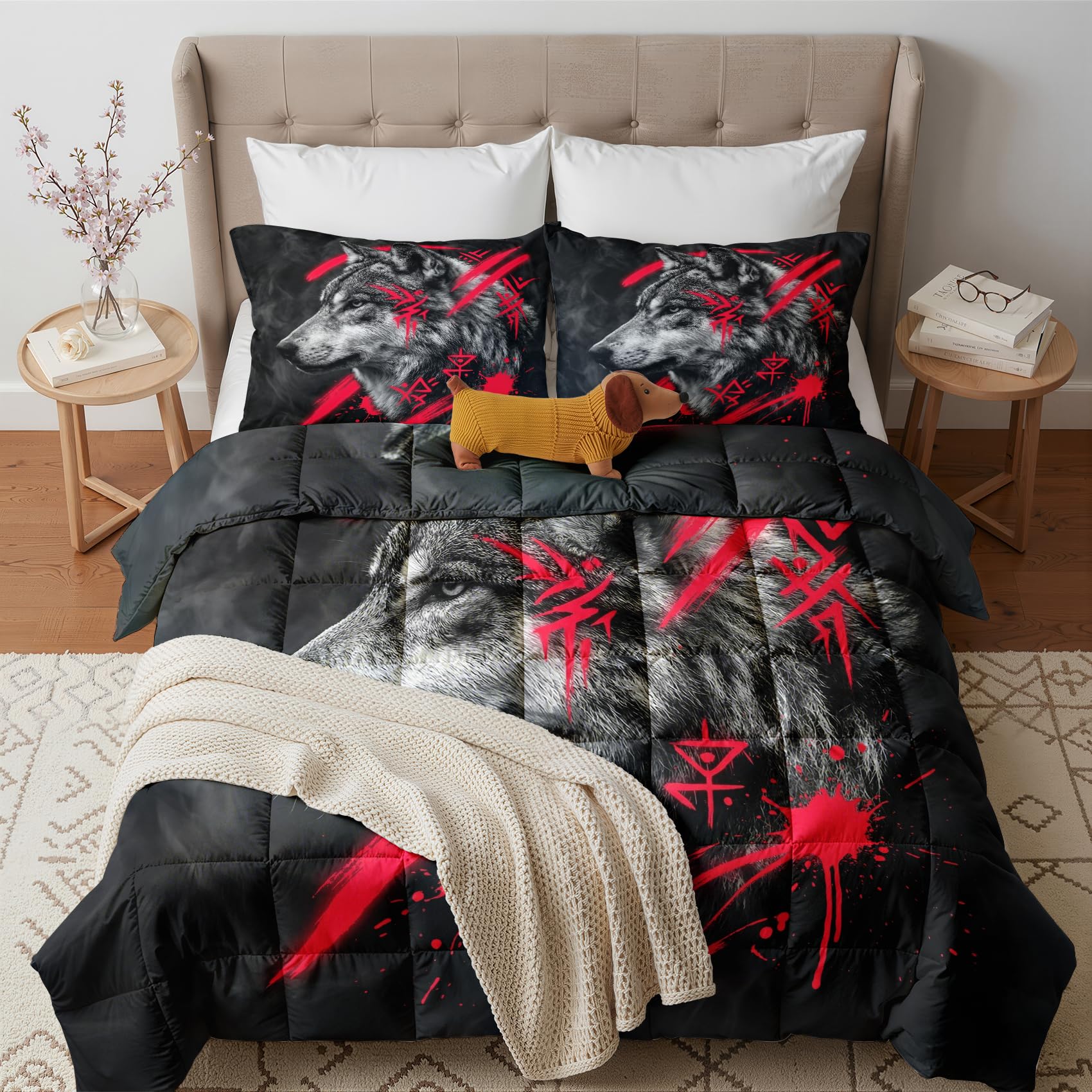 GEDAEUBA Wolf Coverless Duvet King Size 10.5 Tog