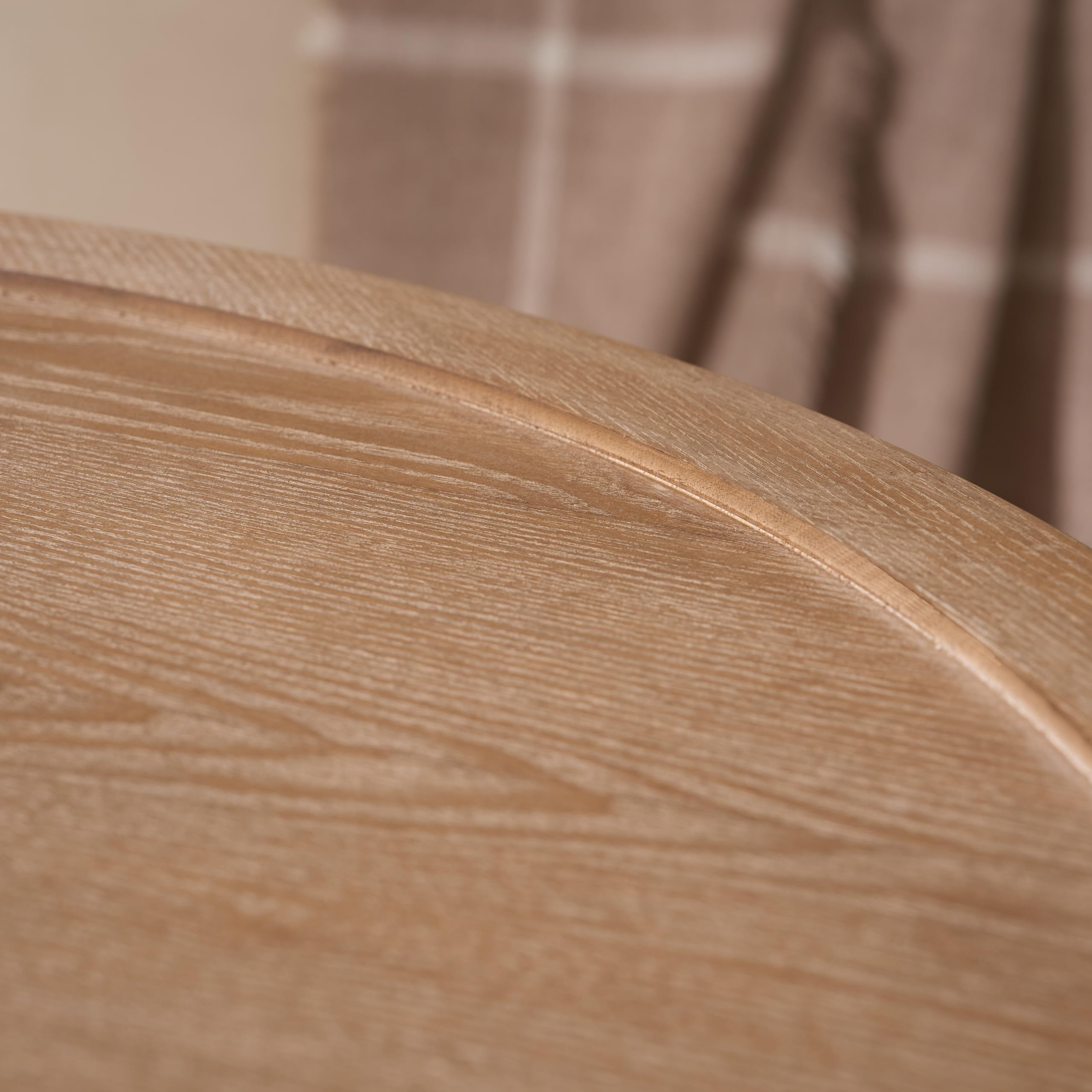 Mesa de centro redonda de madera con patas caladas, diámetro de | Patas de mesa blancas, casa de campo, moderno, borde elevado, mesa de salón redonda, mesa de café, para sala de estar