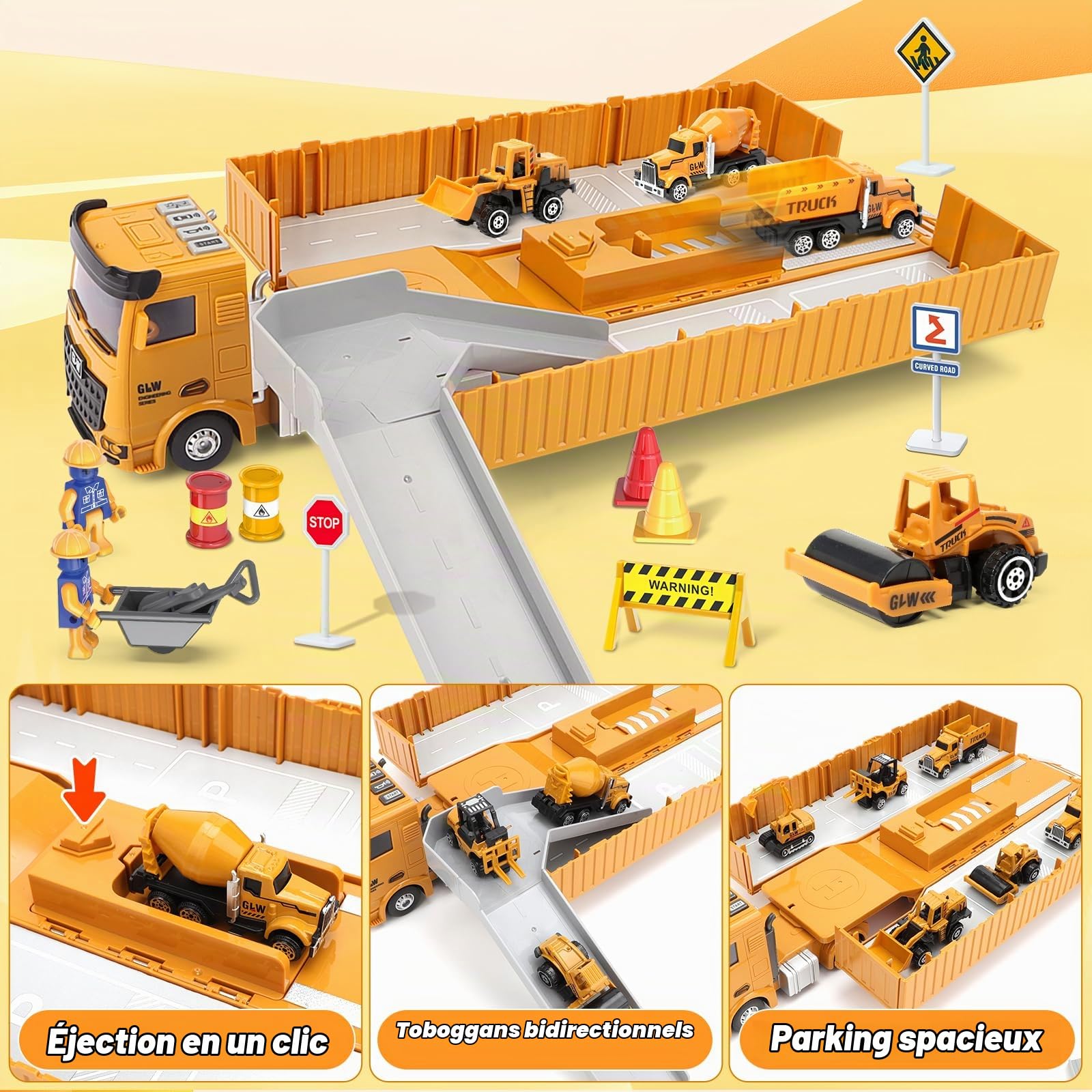 deAO Ensemble de Camions de Construction avec Pièces Mobiles
