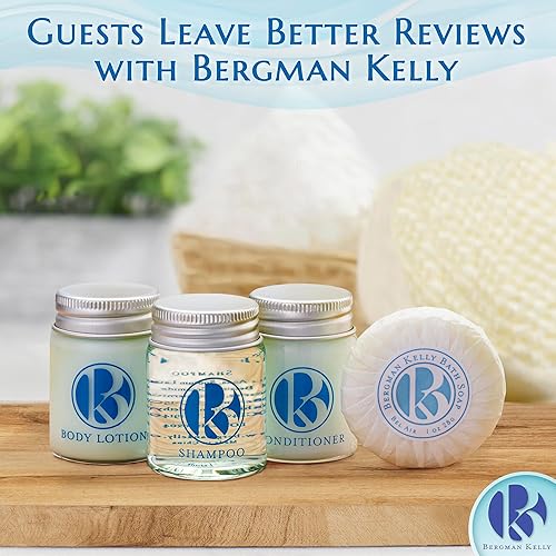 Miniatura 5 de Bergman Kelly Paquete de artículos de tocador de hotel 100% biodegradables de lujo (Bel Air, 1 oz cada uno, 100 piezas) Juego de 4 piezas 25 jabones