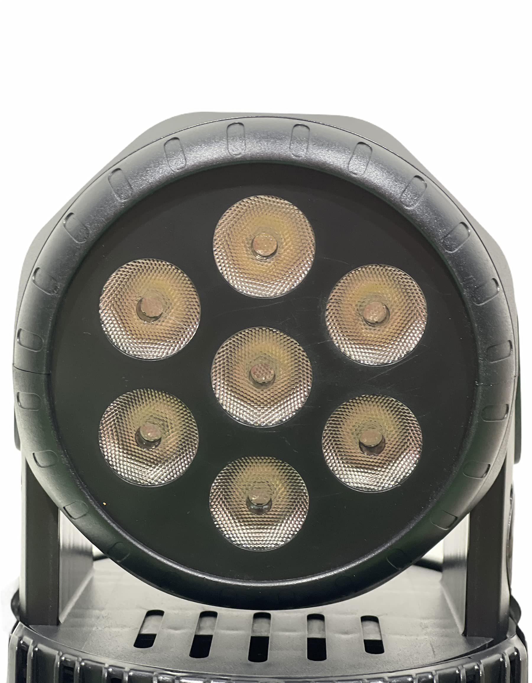 NLIGHTING® Mini Testa Mobile LED WASH 7X10W RGBW Full Color + BIANCO + Telecomando Controllo Remoto DMX Master/Slave Luci Dj in Casa Set Feste Party Mini Discoteca